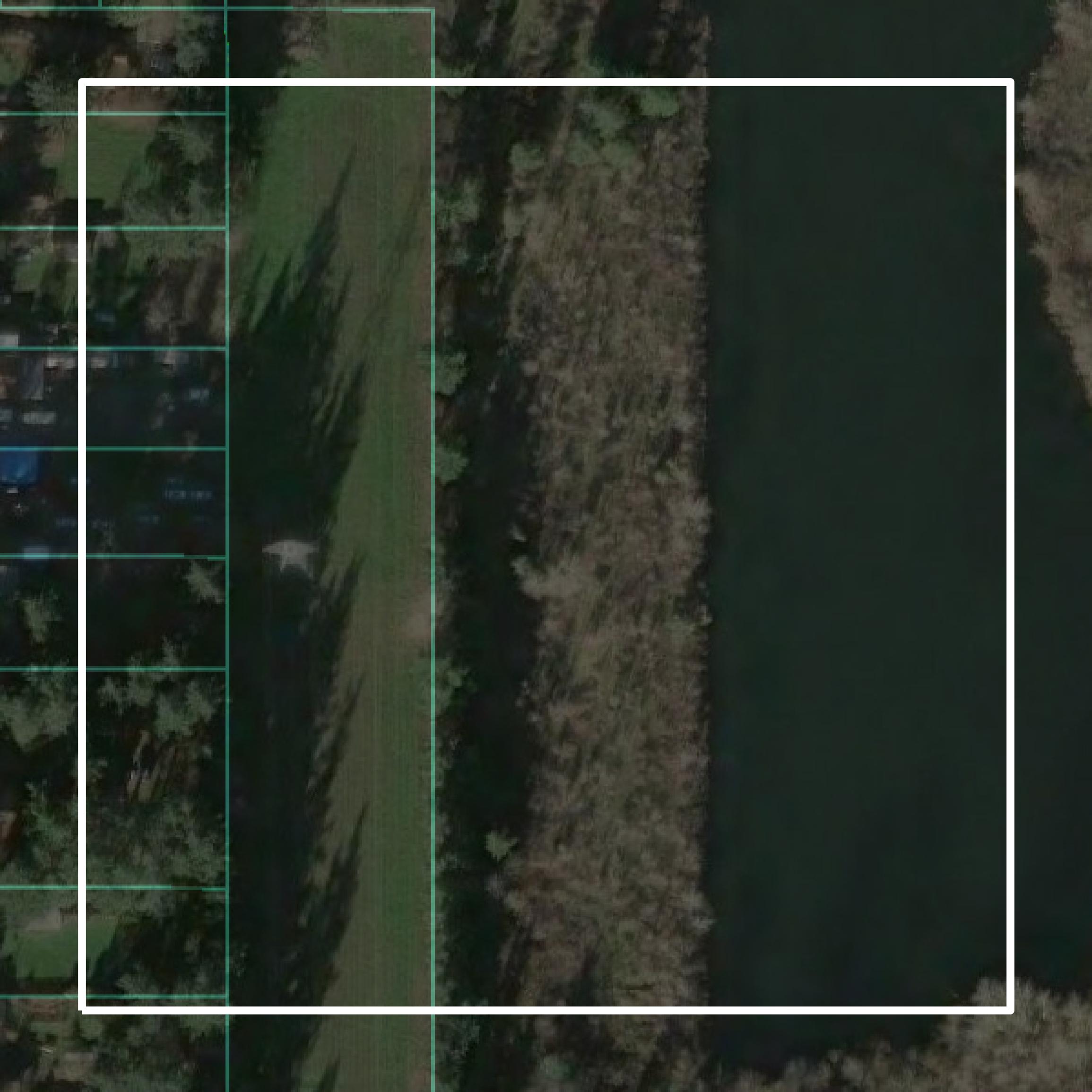 This image shows parcel and building data in Multnomah County created using GIS data in Equator.
