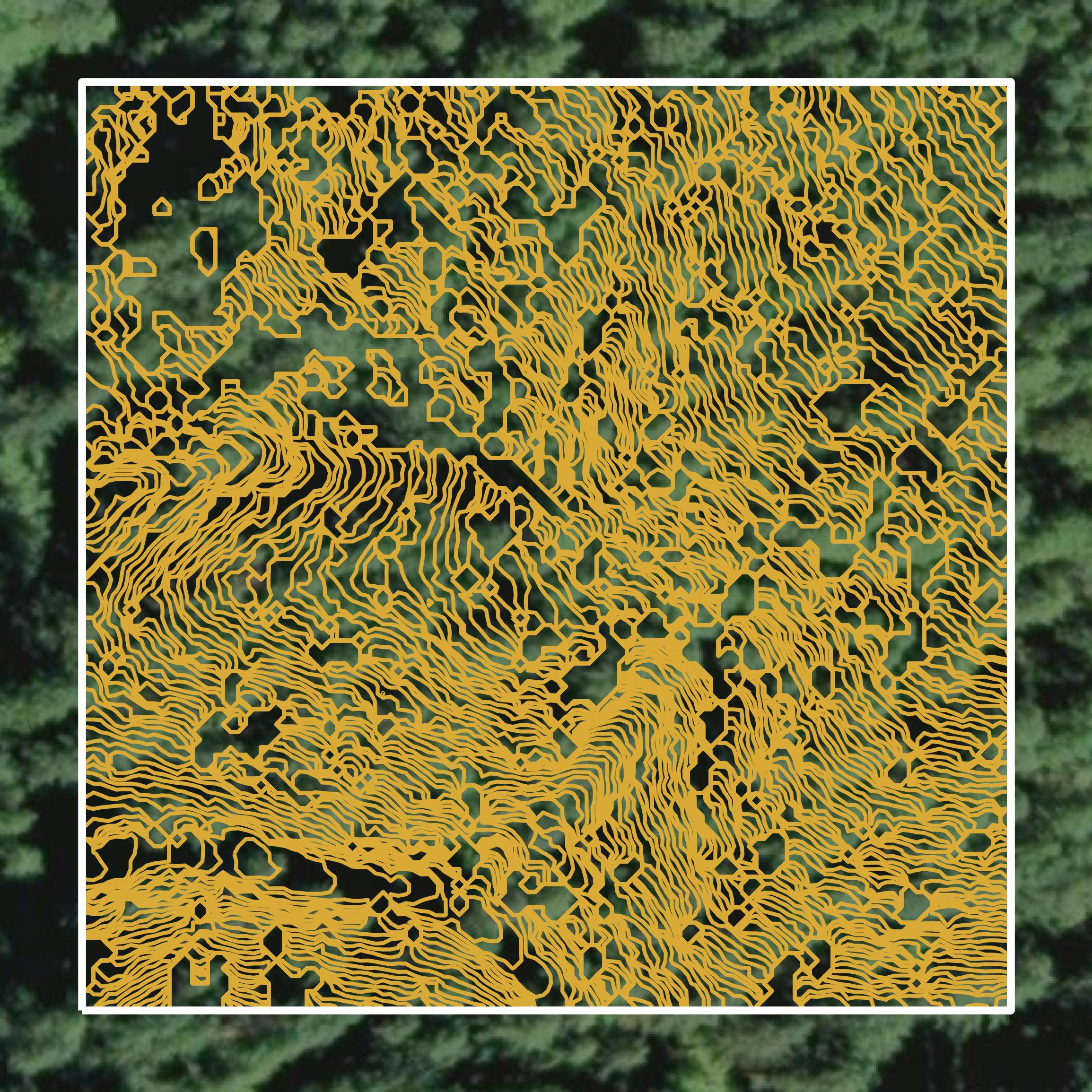 This image shows a contour map in Polk County created using GIS data in Equator.