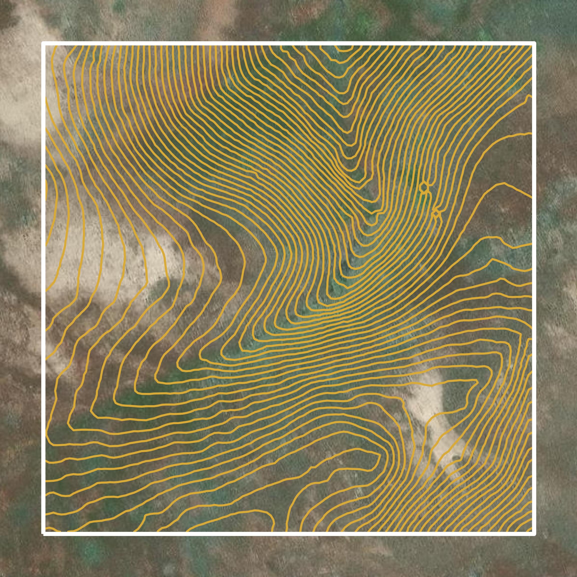 This image shows a contour map in Wasco County created using GIS data in Equator.