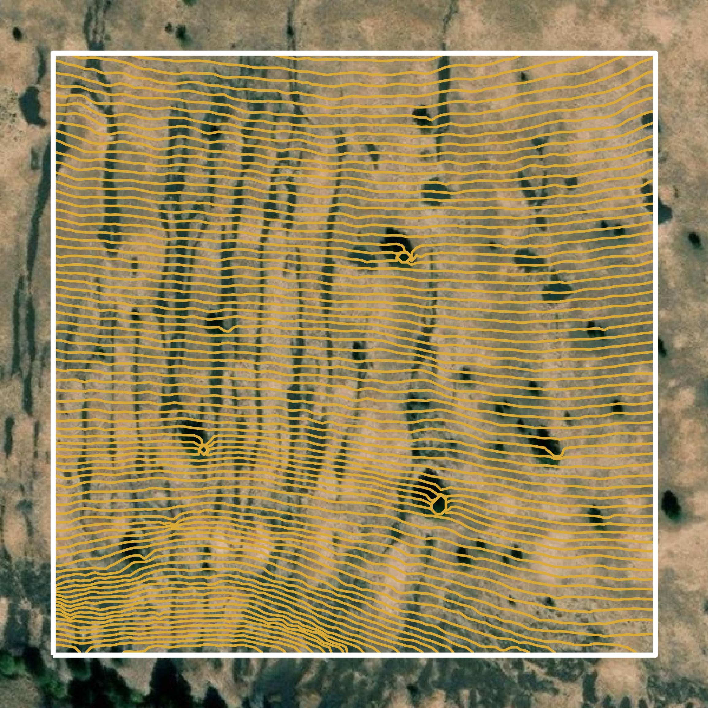This image shows a contour map in Wheeler County created using GIS data in Equator.
