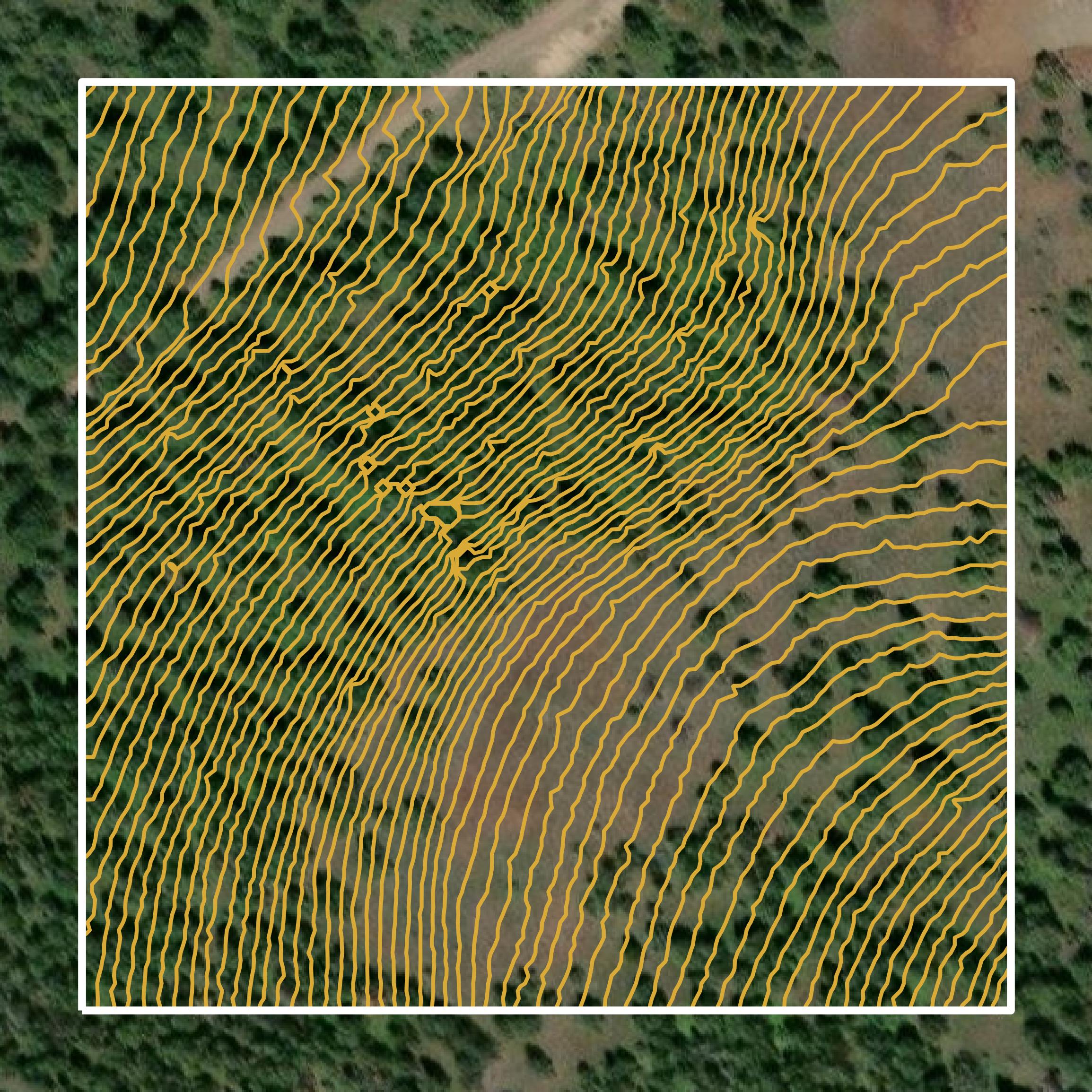 This image shows a contour map in Wheeler County created using GIS data in Equator.