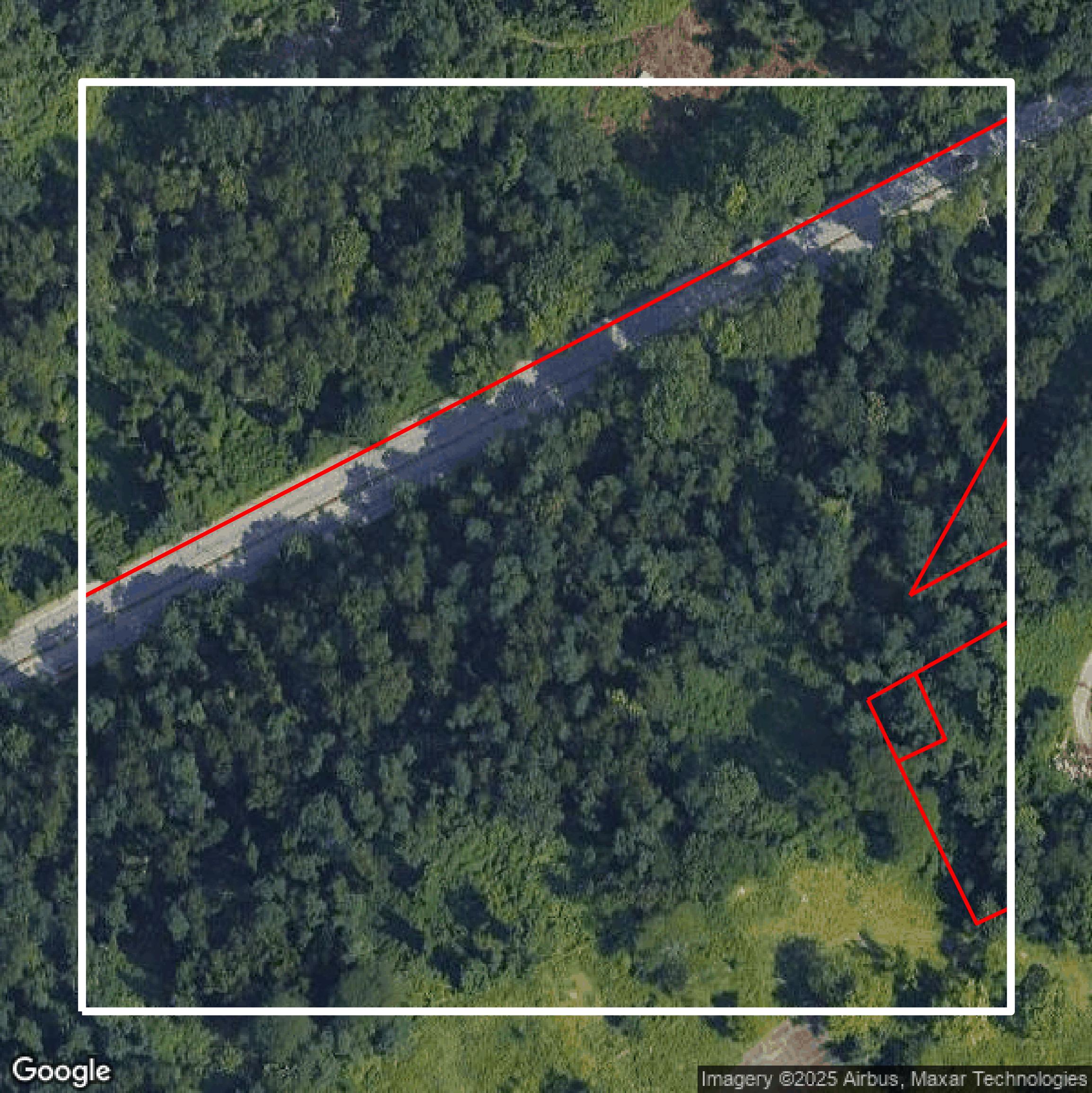 This image shows parcel and building data in Allegheny County created using GIS data in Equator.
