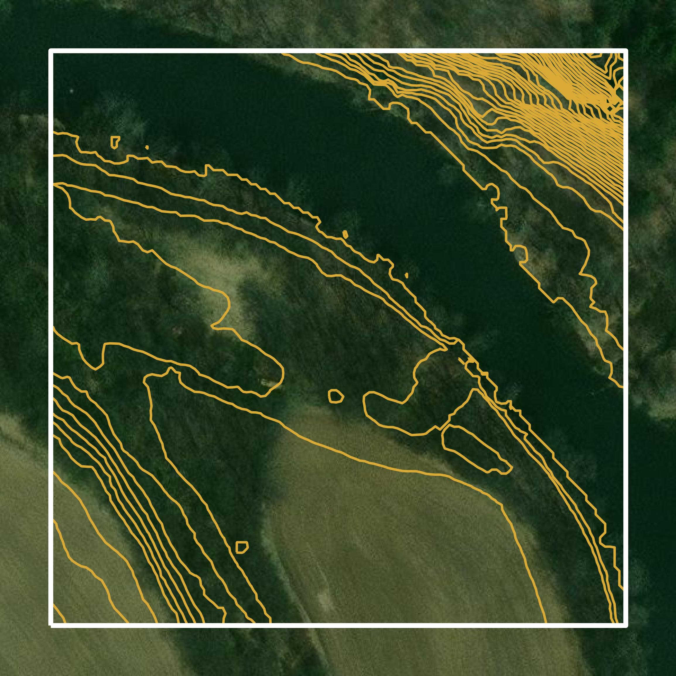 This image shows a contour map in Armstrong County created using GIS data in Equator.