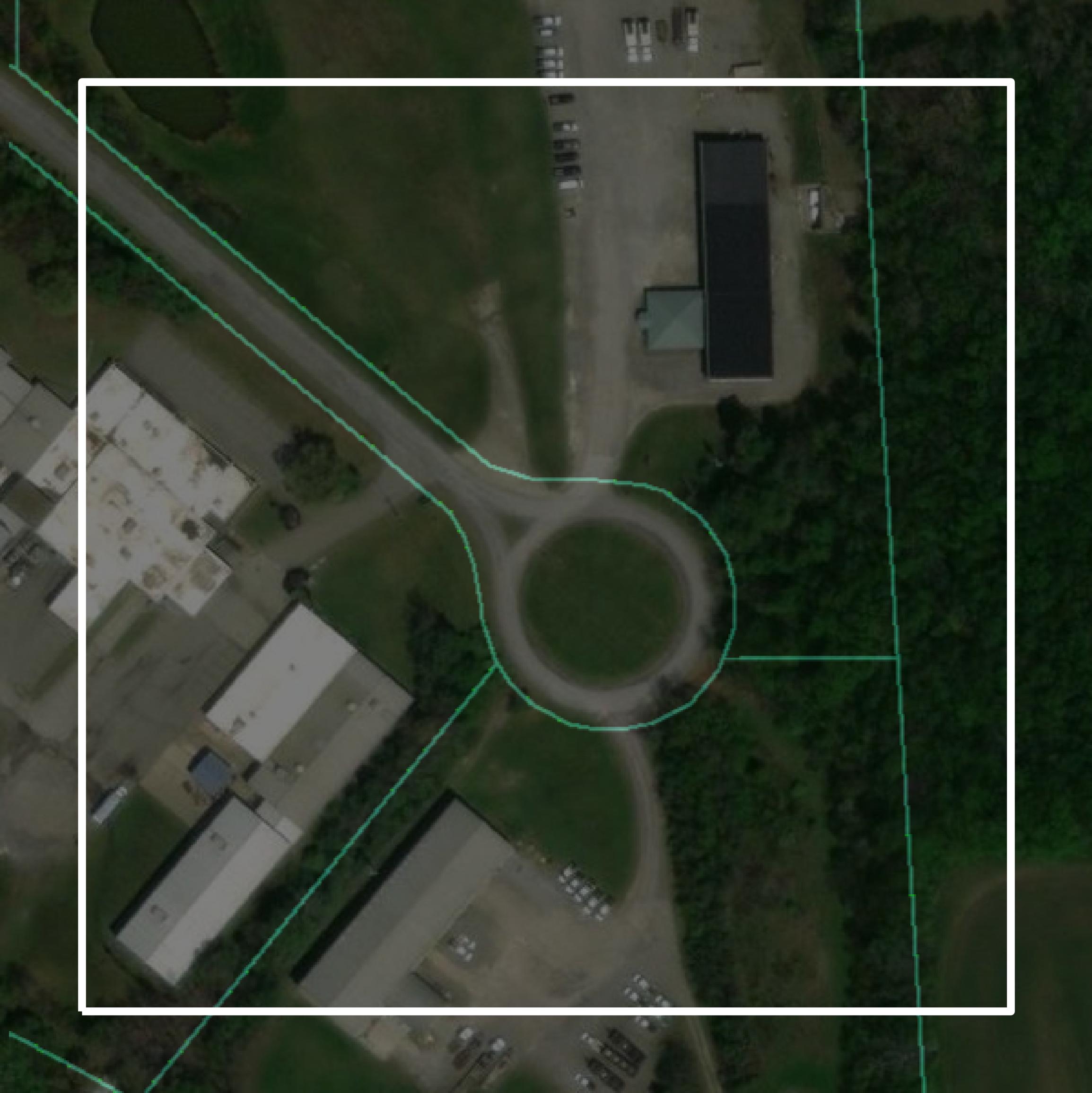 This image shows parcel and building data in Armstrong County created using GIS data in Equator.
