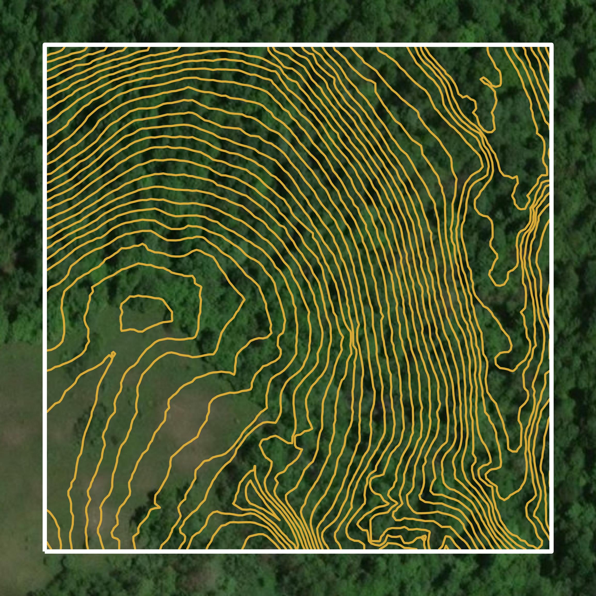 This image shows a contour map in Beaver County created using GIS data in Equator.