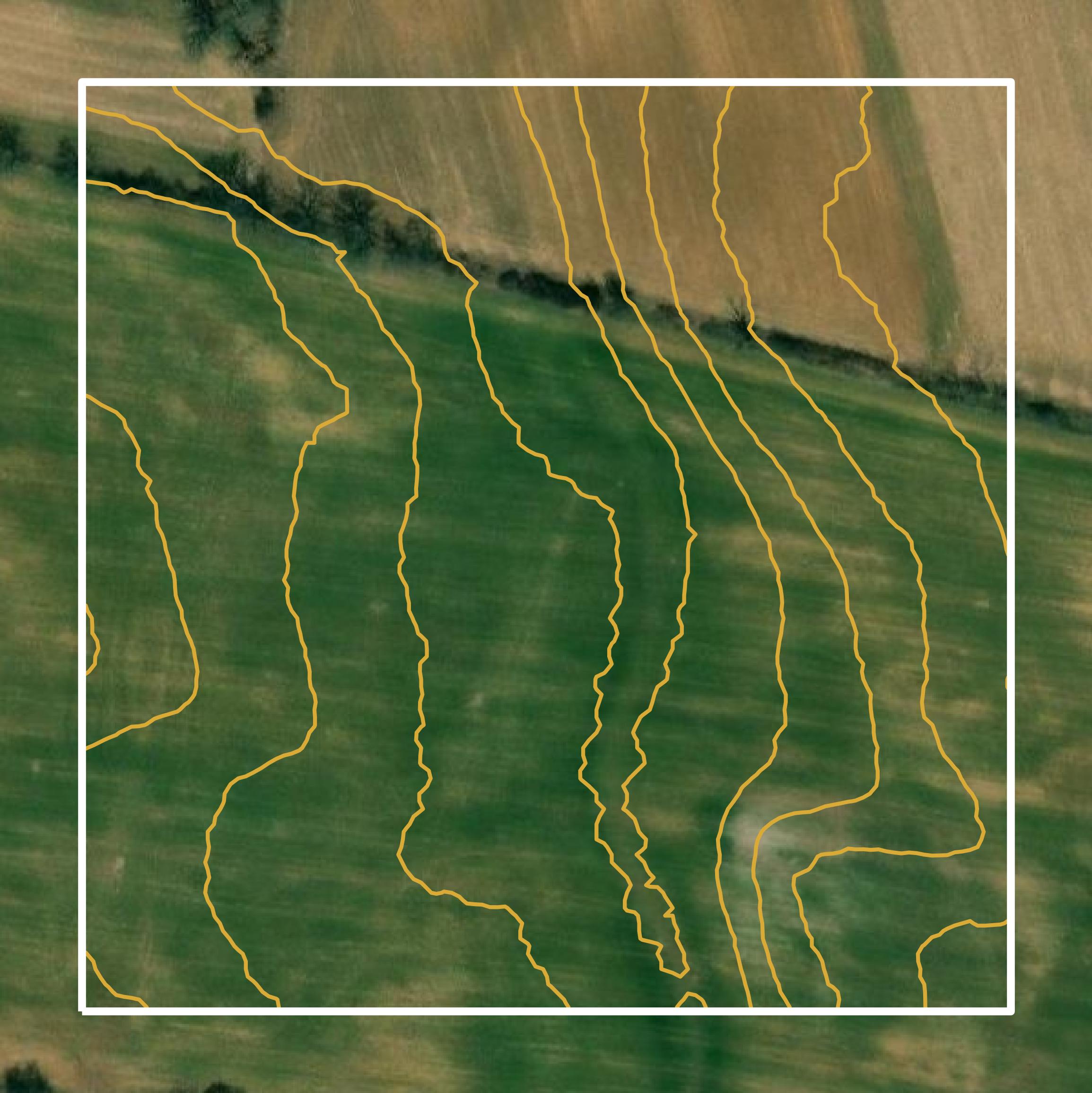 This image shows a contour map in Blair County created using GIS data in Equator.