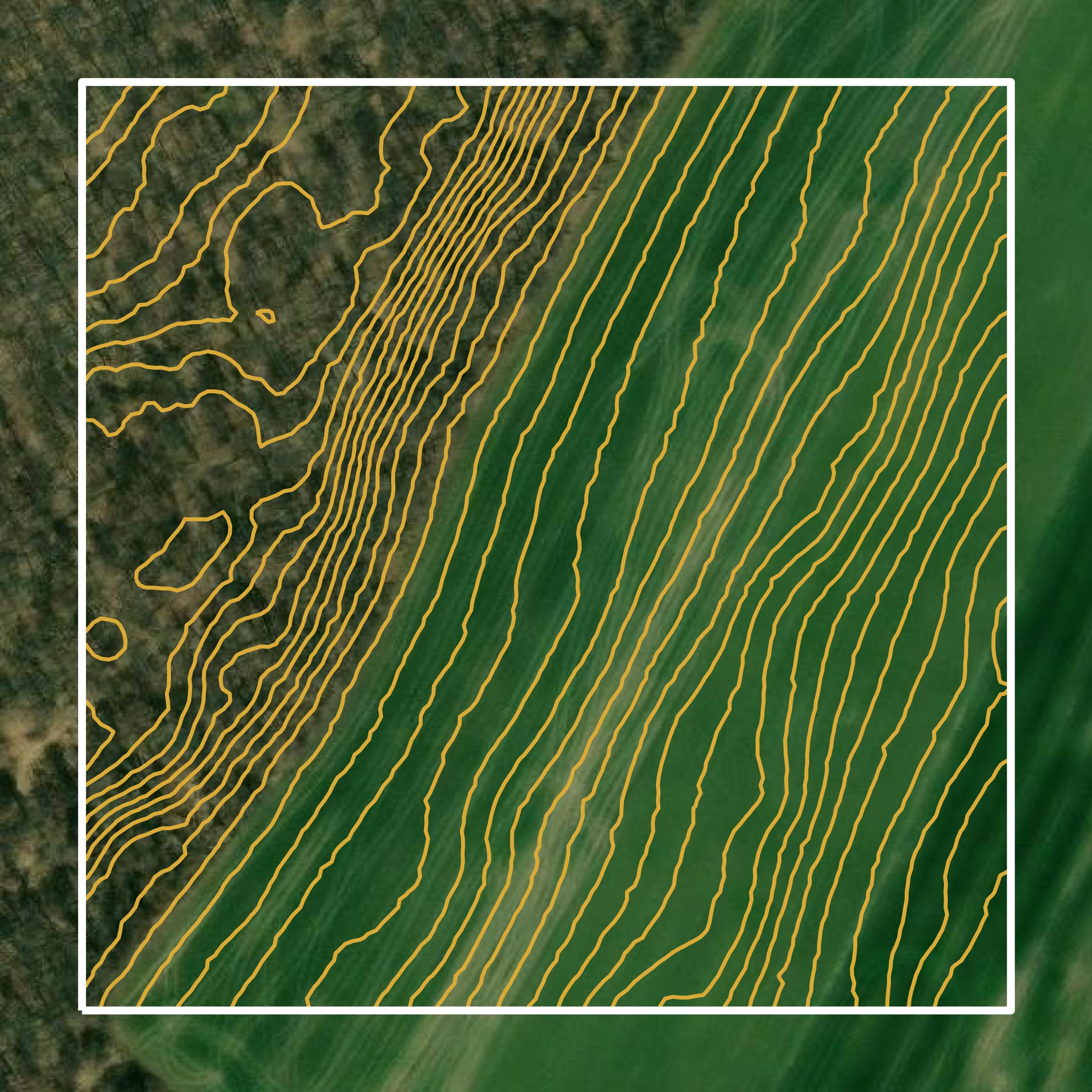 This image shows a contour map in Blair County created using GIS data in Equator.