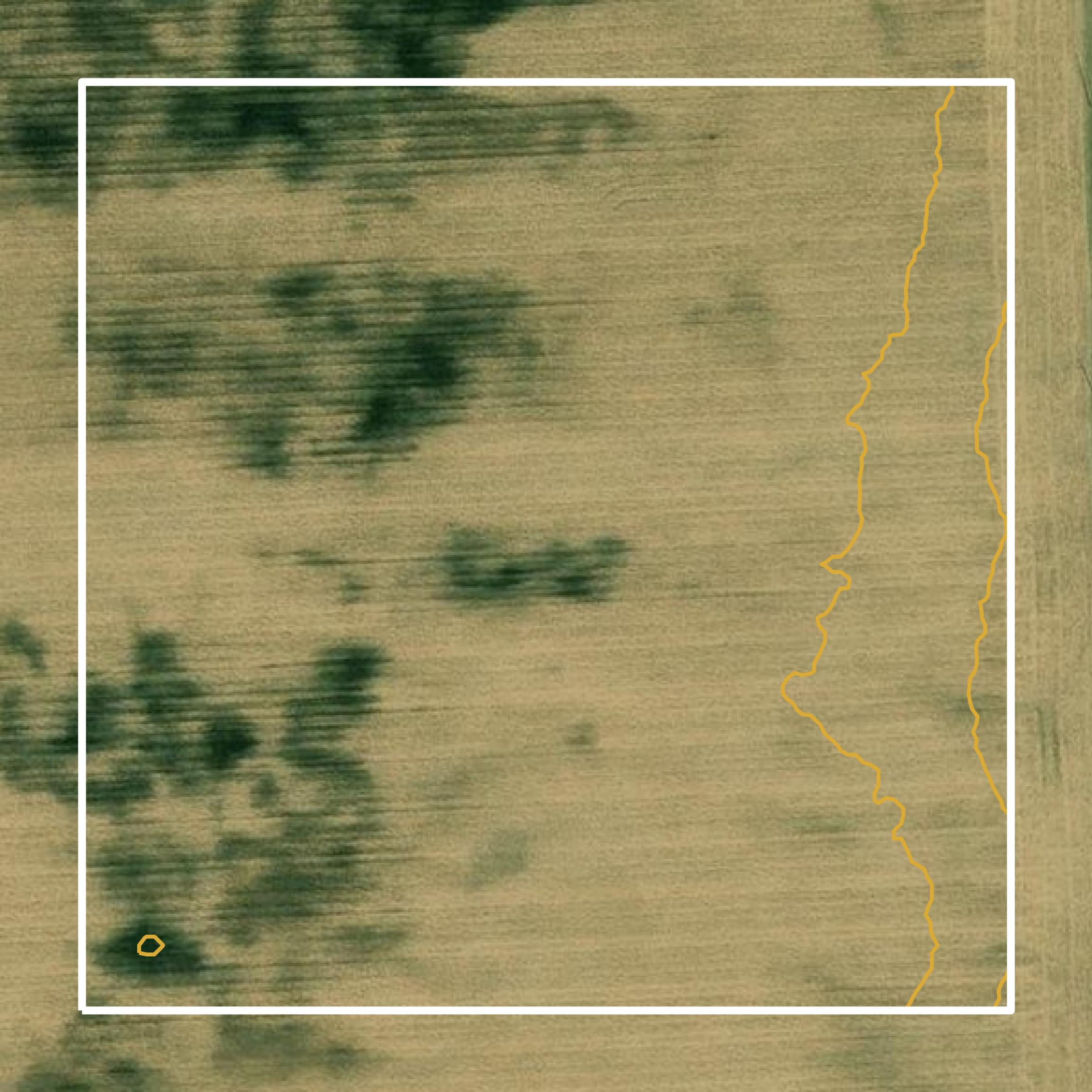 This image shows a contour map in Bradford County created using GIS data in Equator.