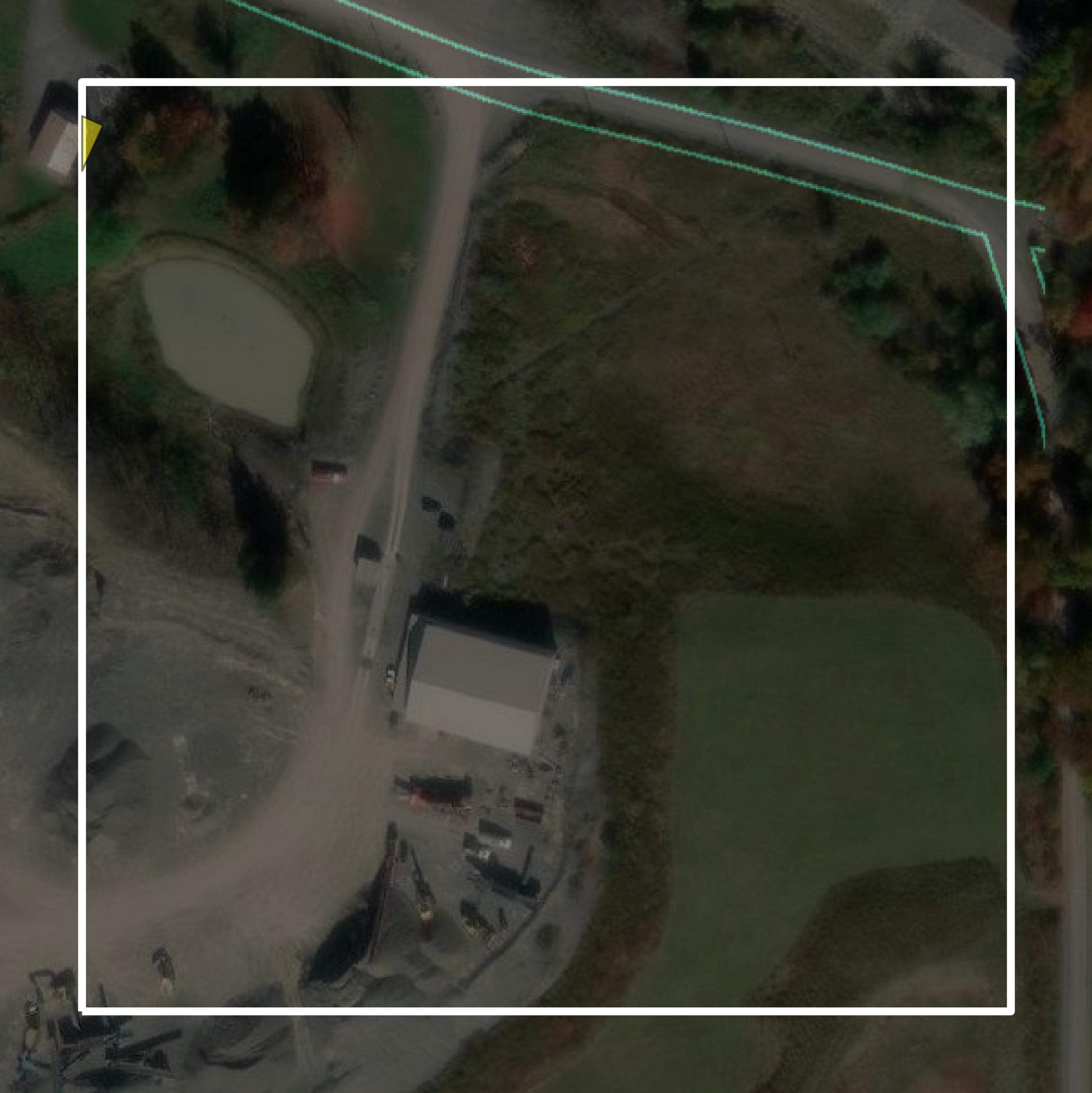 This image shows parcel and building data in Bradford County created using GIS data in Equator.