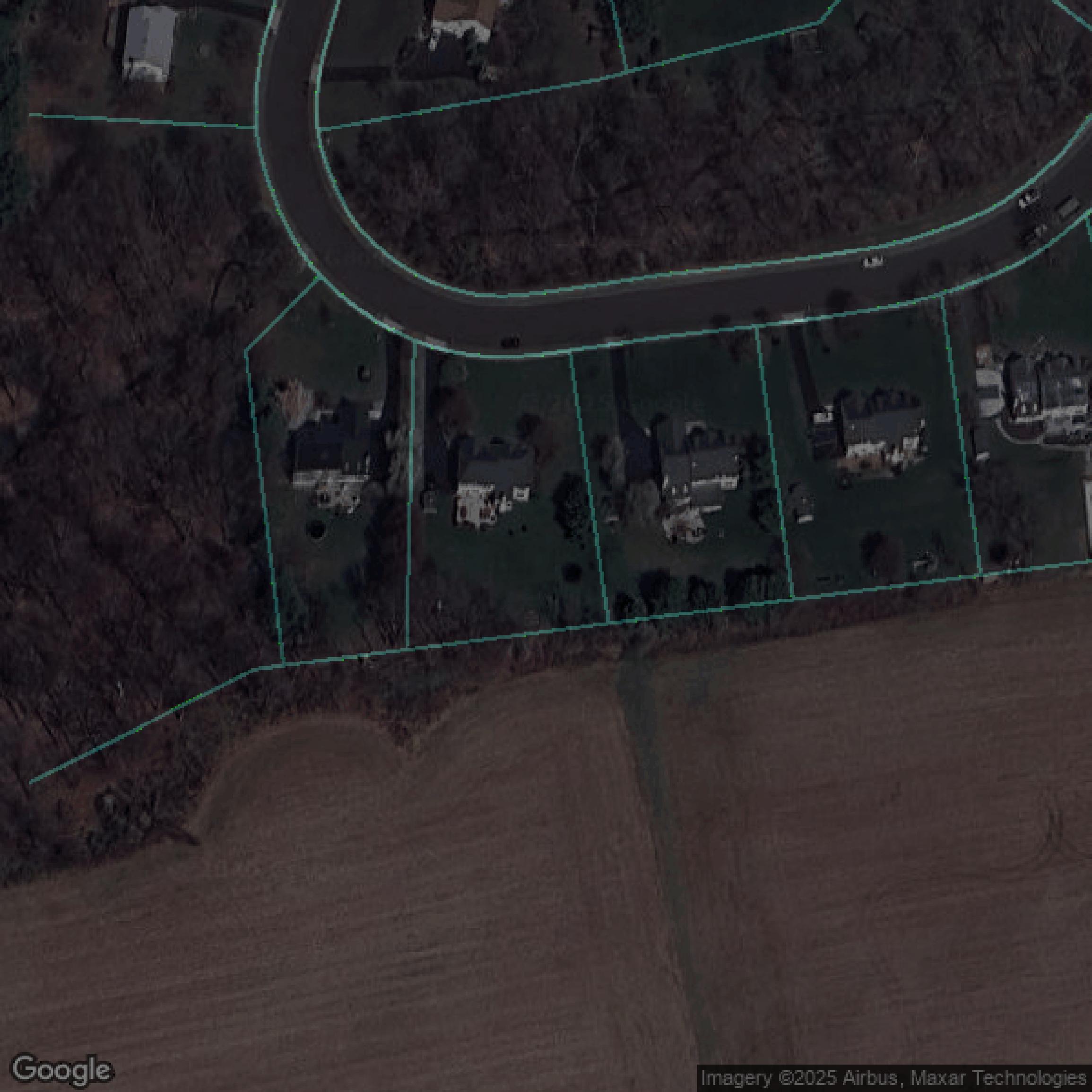 This image shows parcel data in Bucks County created using GIS data in Equator.