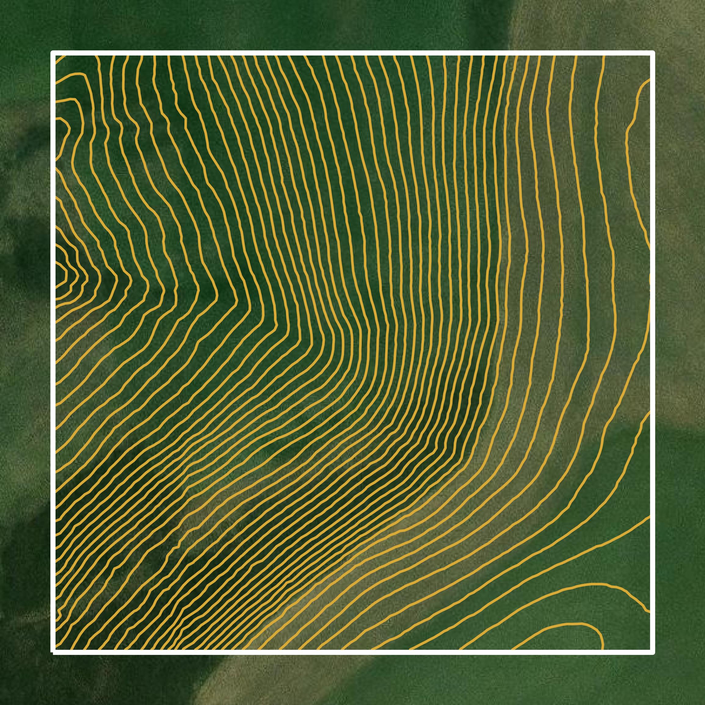 This image shows a contour map in Clarion County created using GIS data in Equator.
