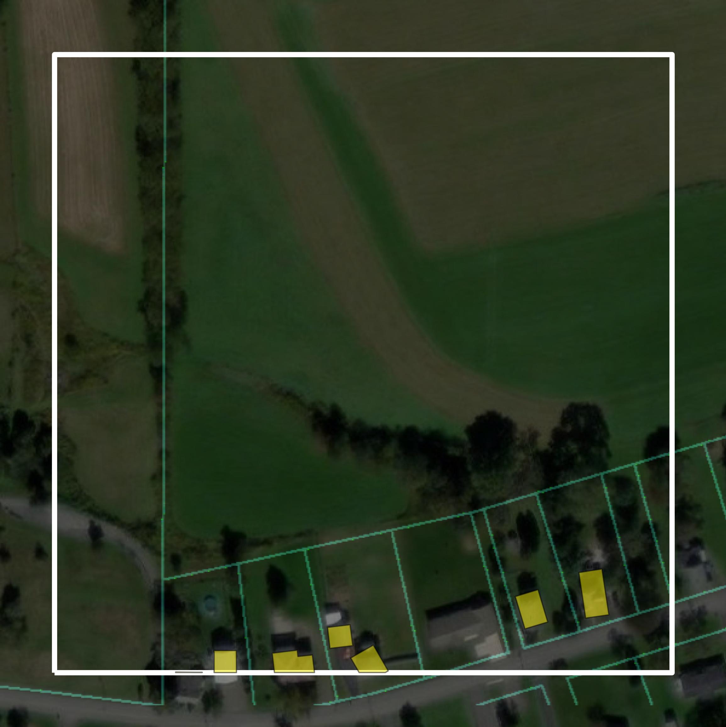 This image shows parcel and building data in Clearfield County created using GIS data in Equator.