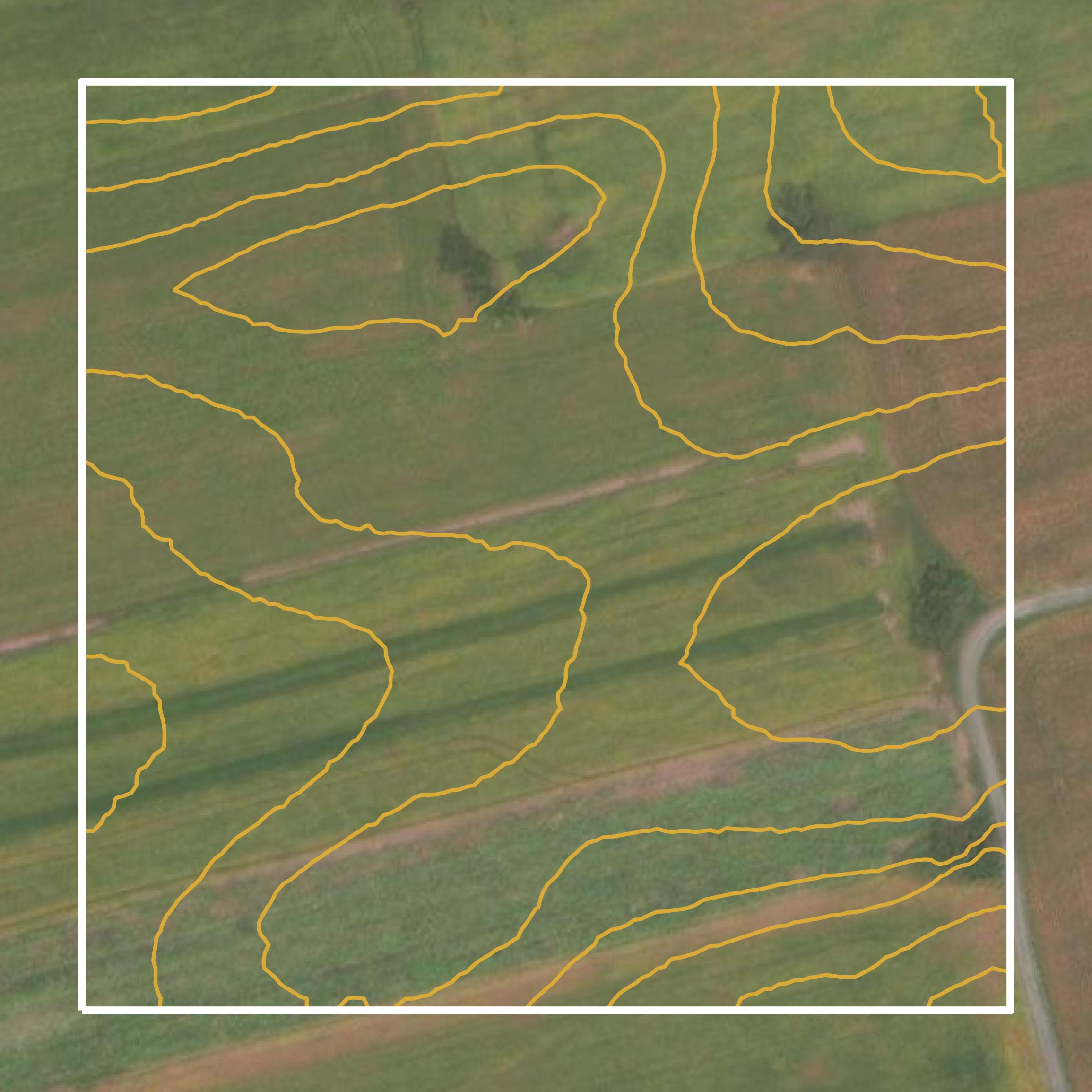 This image shows a contour map in Dauphin County created using GIS data in Equator.