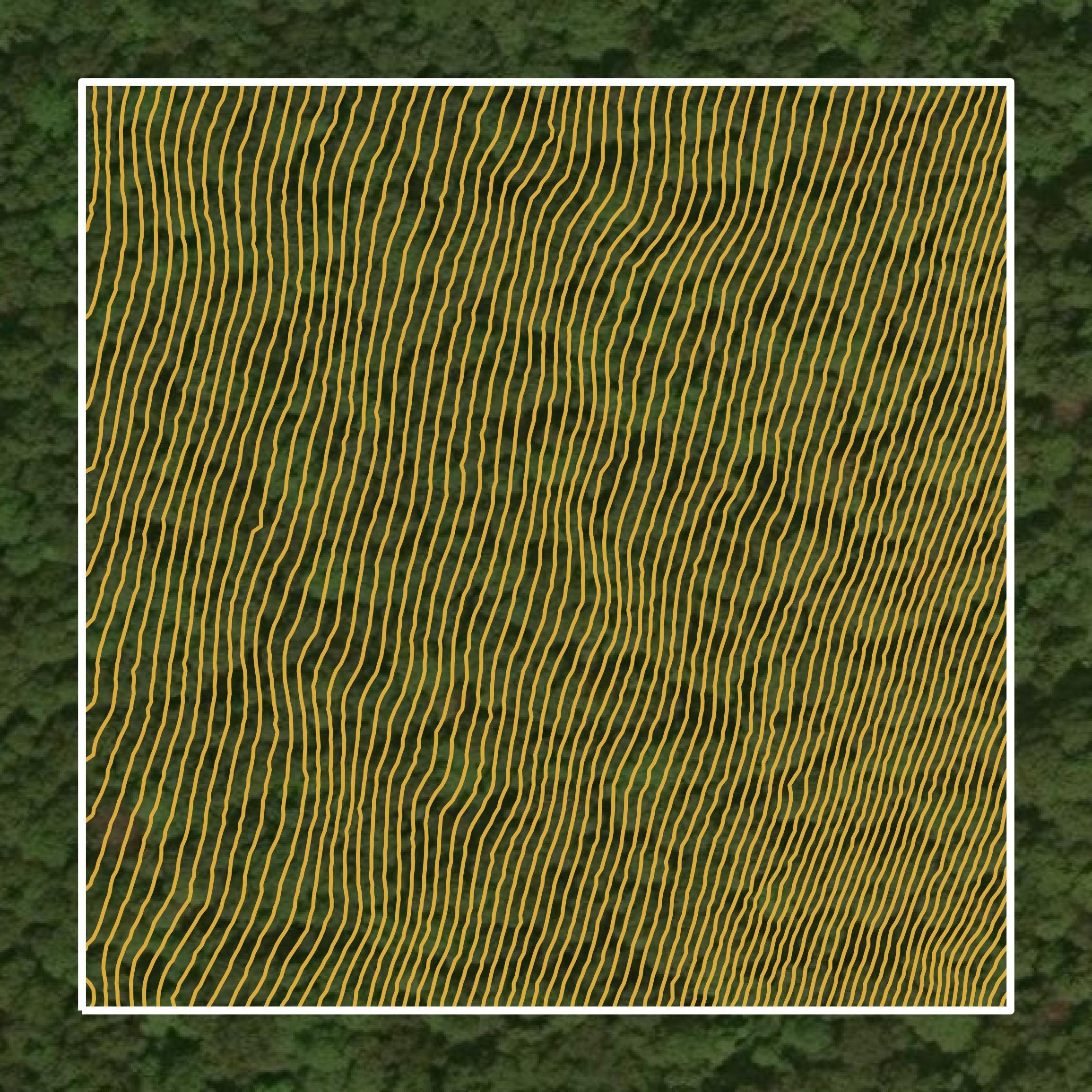 This image shows a contour map in Fulton County created using GIS data in Equator.