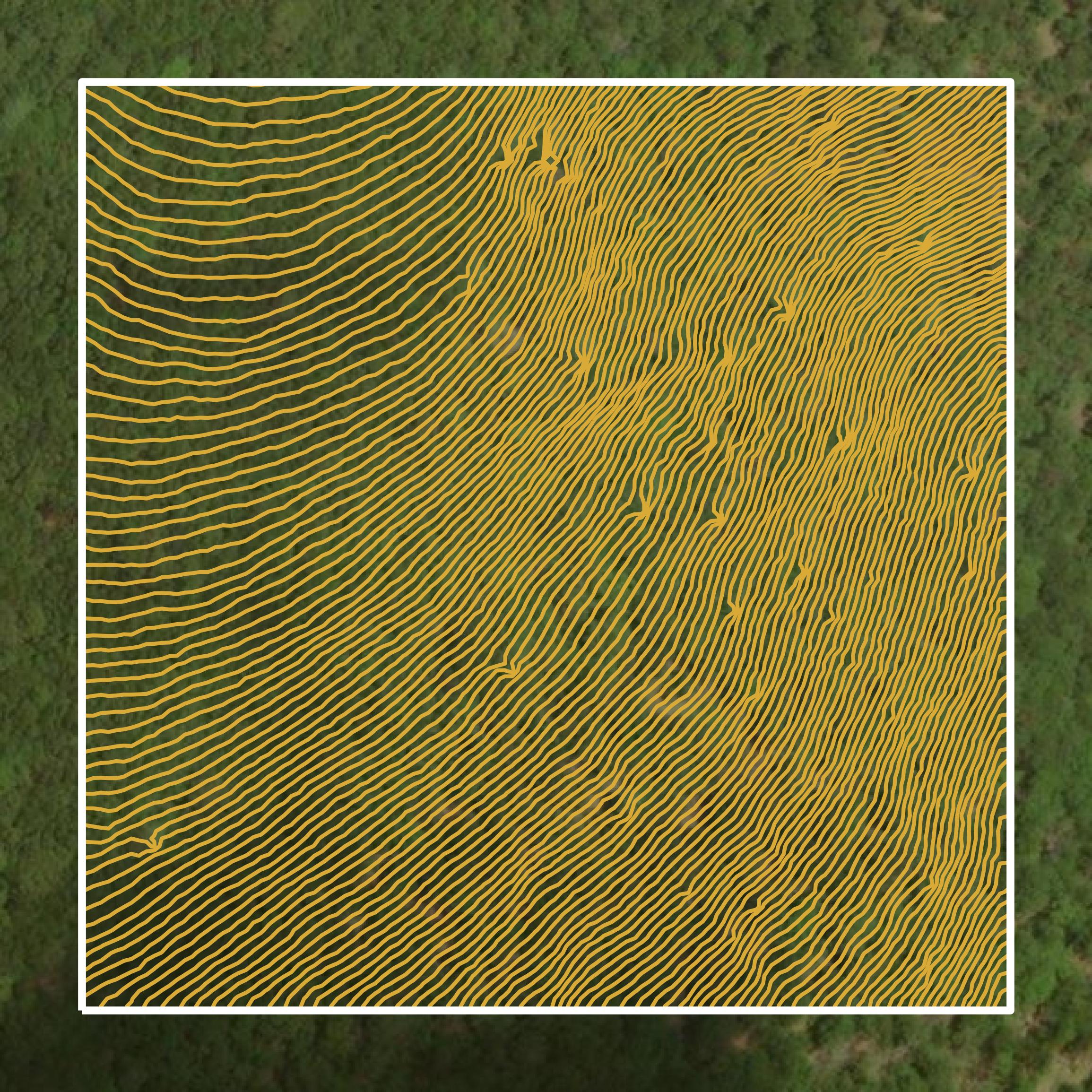 This image shows a contour map in Fulton County created using GIS data in Equator.