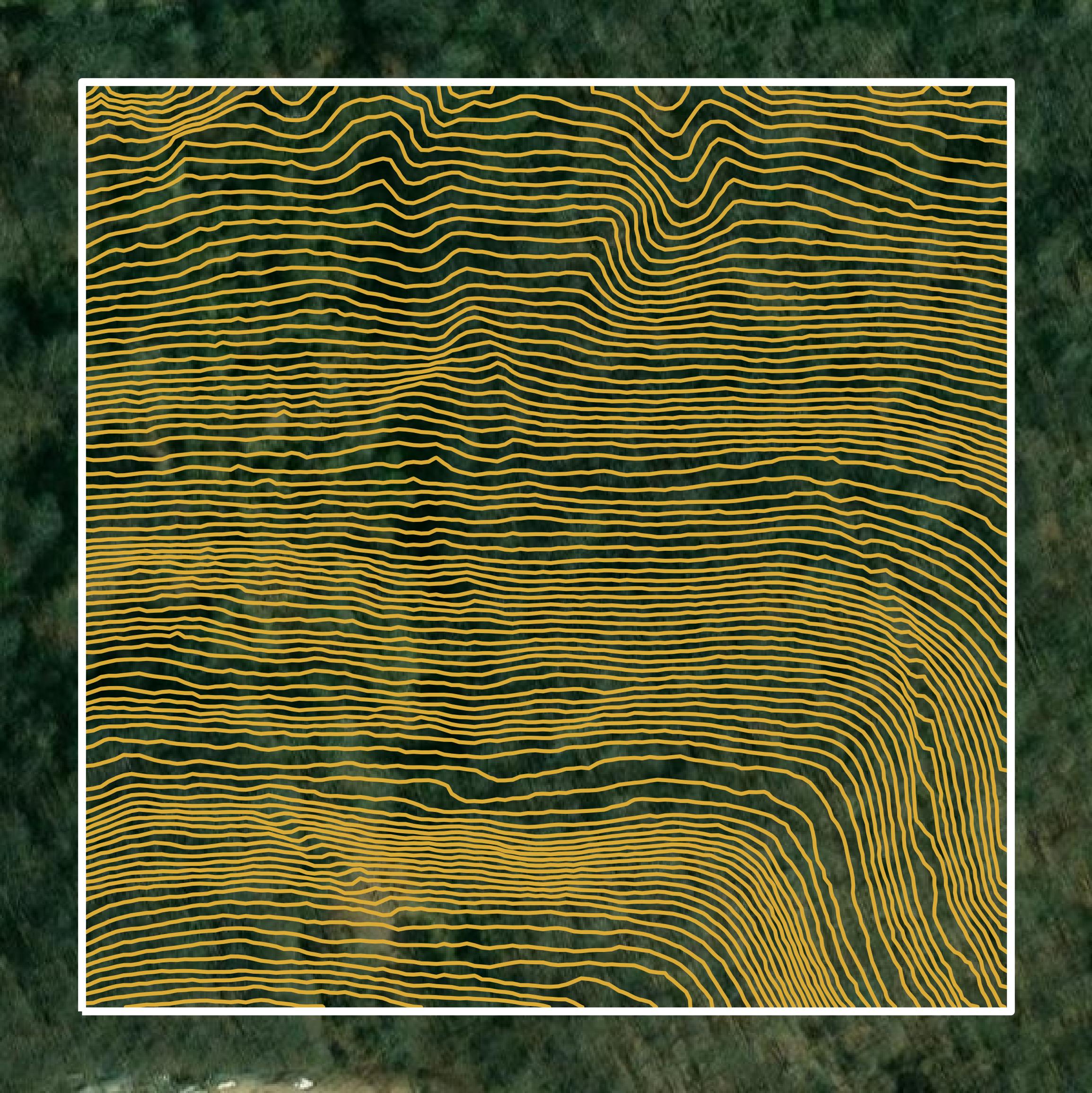 This image shows a contour map in Greene County created using GIS data in Equator.