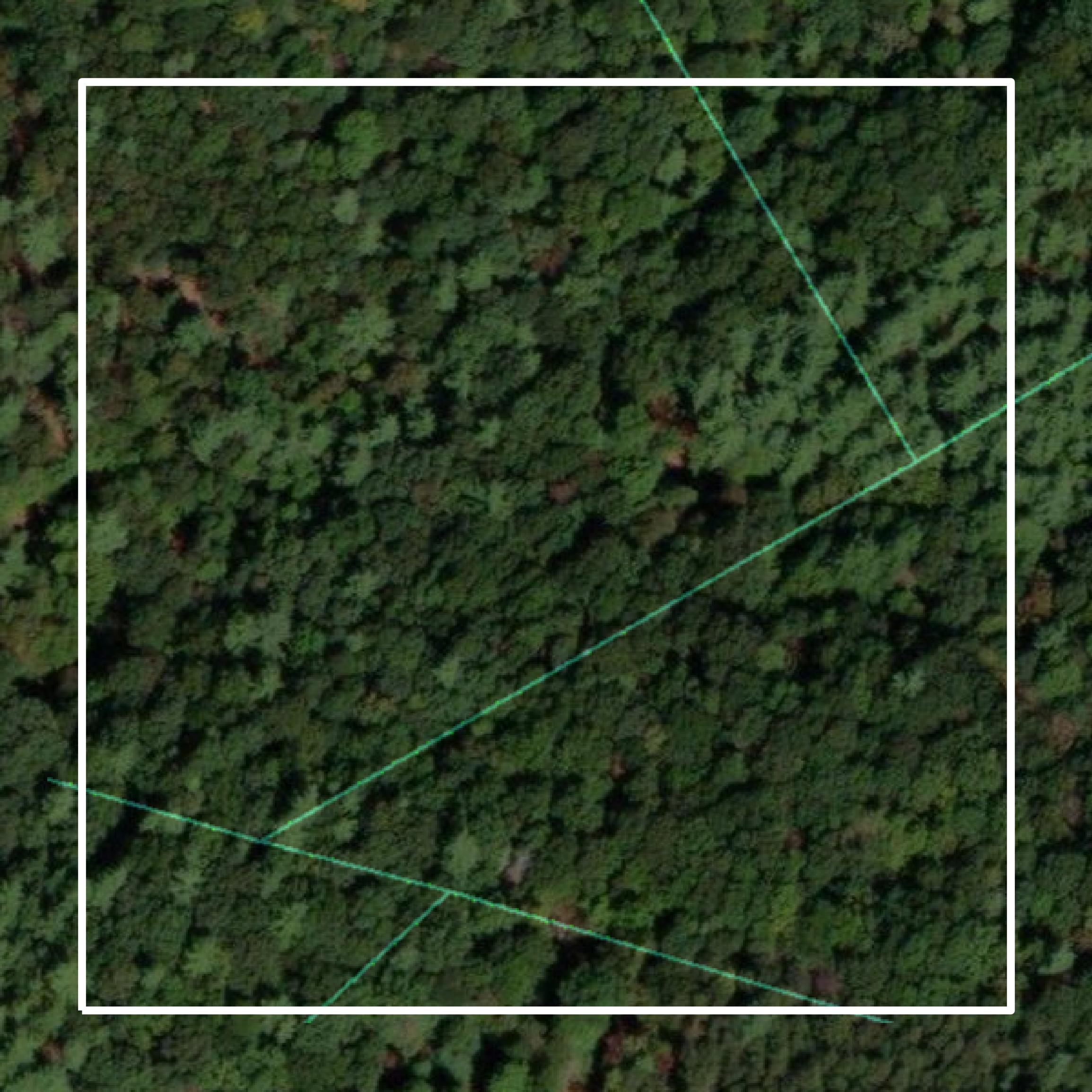 This image shows parcel and building data in Huntingdon County created using GIS data in Equator.
