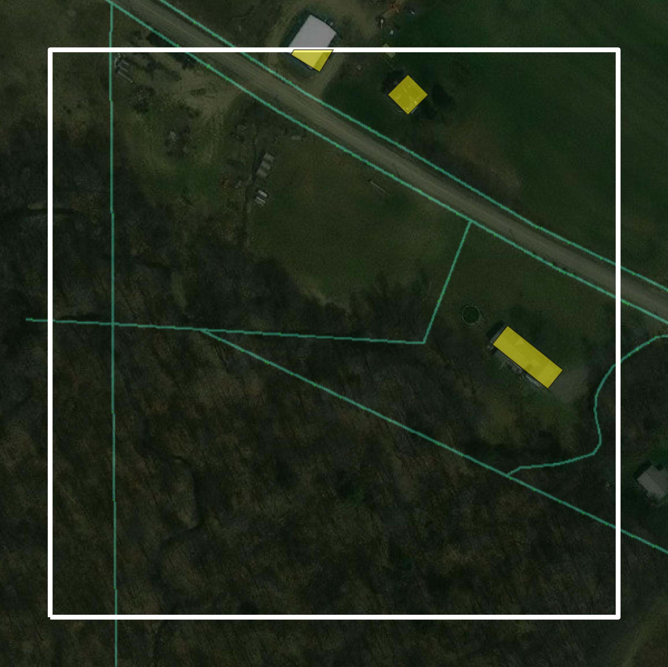 This image shows parcel and building data in Jefferson County created using GIS data in Equator.