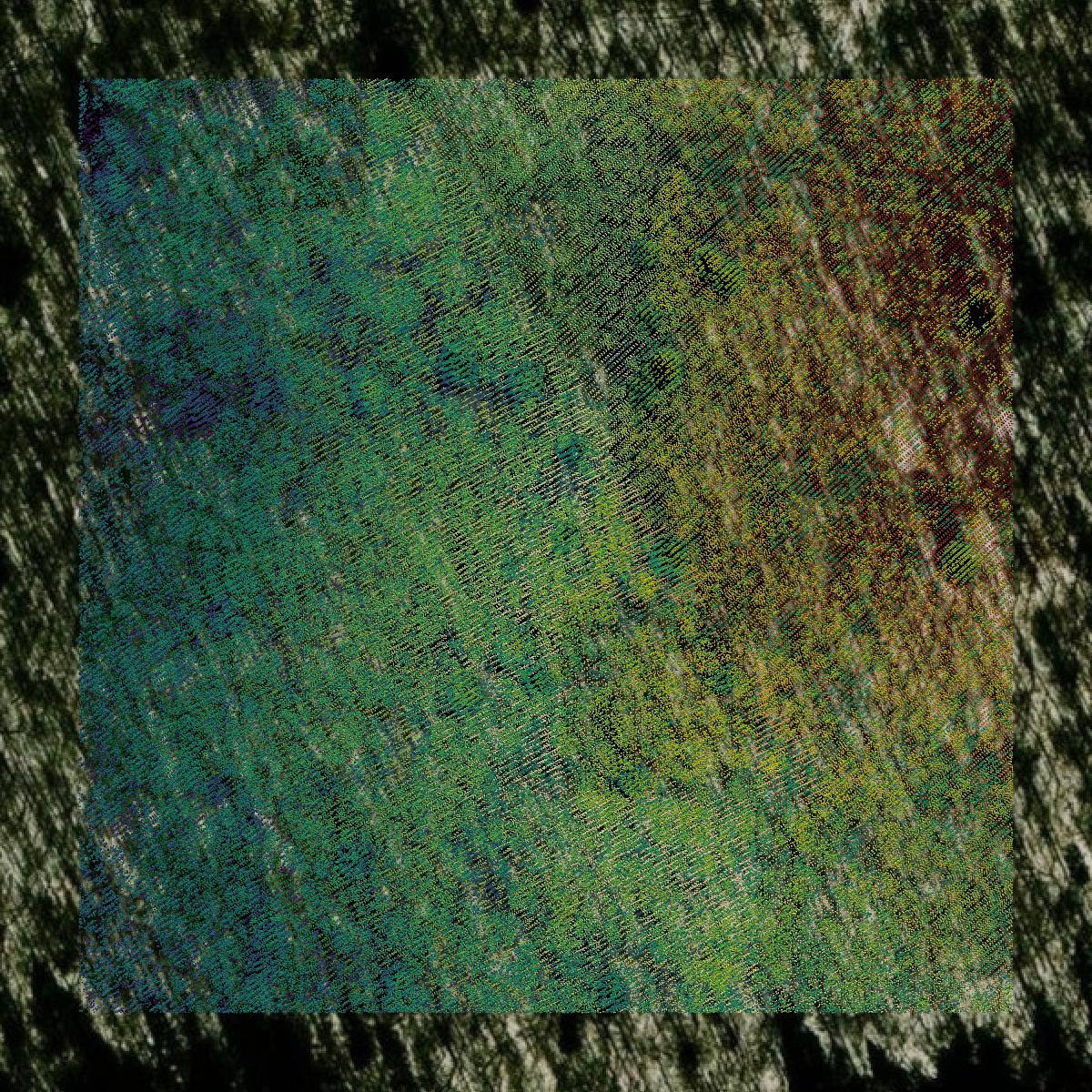 This image shows a LiDAR point cloud in Lackawanna County created using GIS data in Equator.