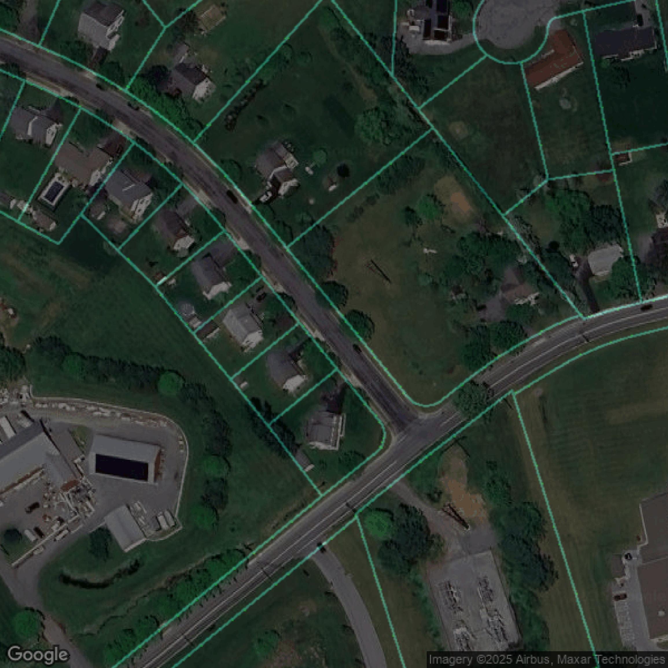 This image shows parcel data in Lancaster County created using GIS data in Equator.