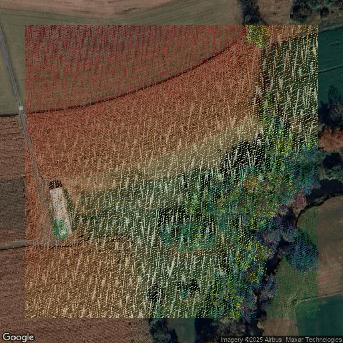 This image shows a LiDAR point cloud in Lancaster County created using GIS data in Equator.