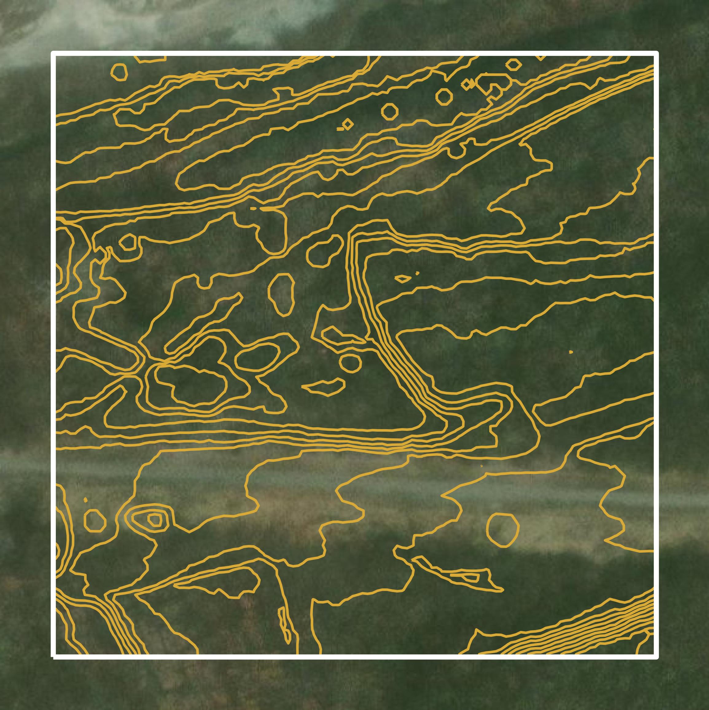 This image shows a contour map in Lawrence County created using GIS data in Equator.