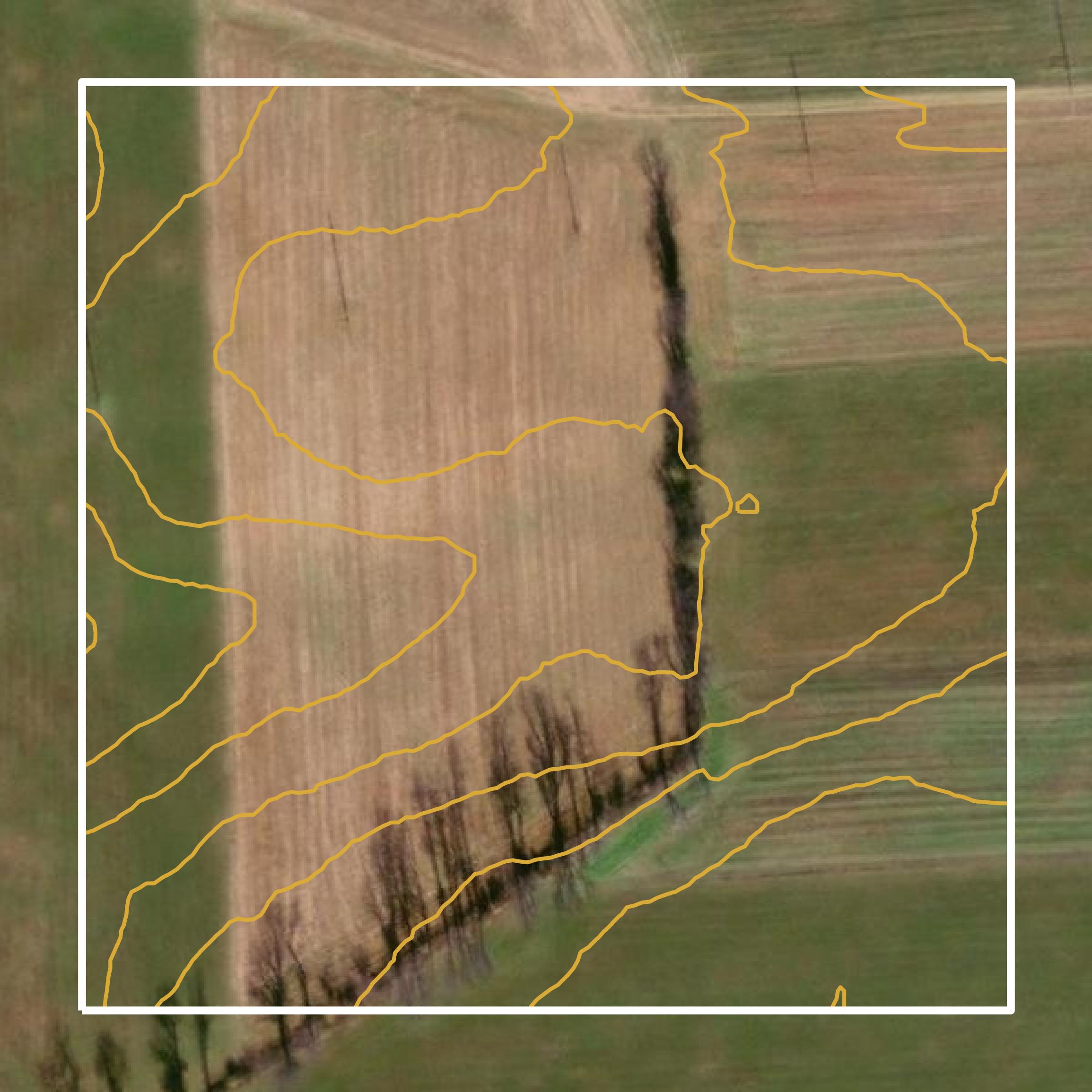 This image shows a contour map in Lebanon County created using GIS data in Equator.