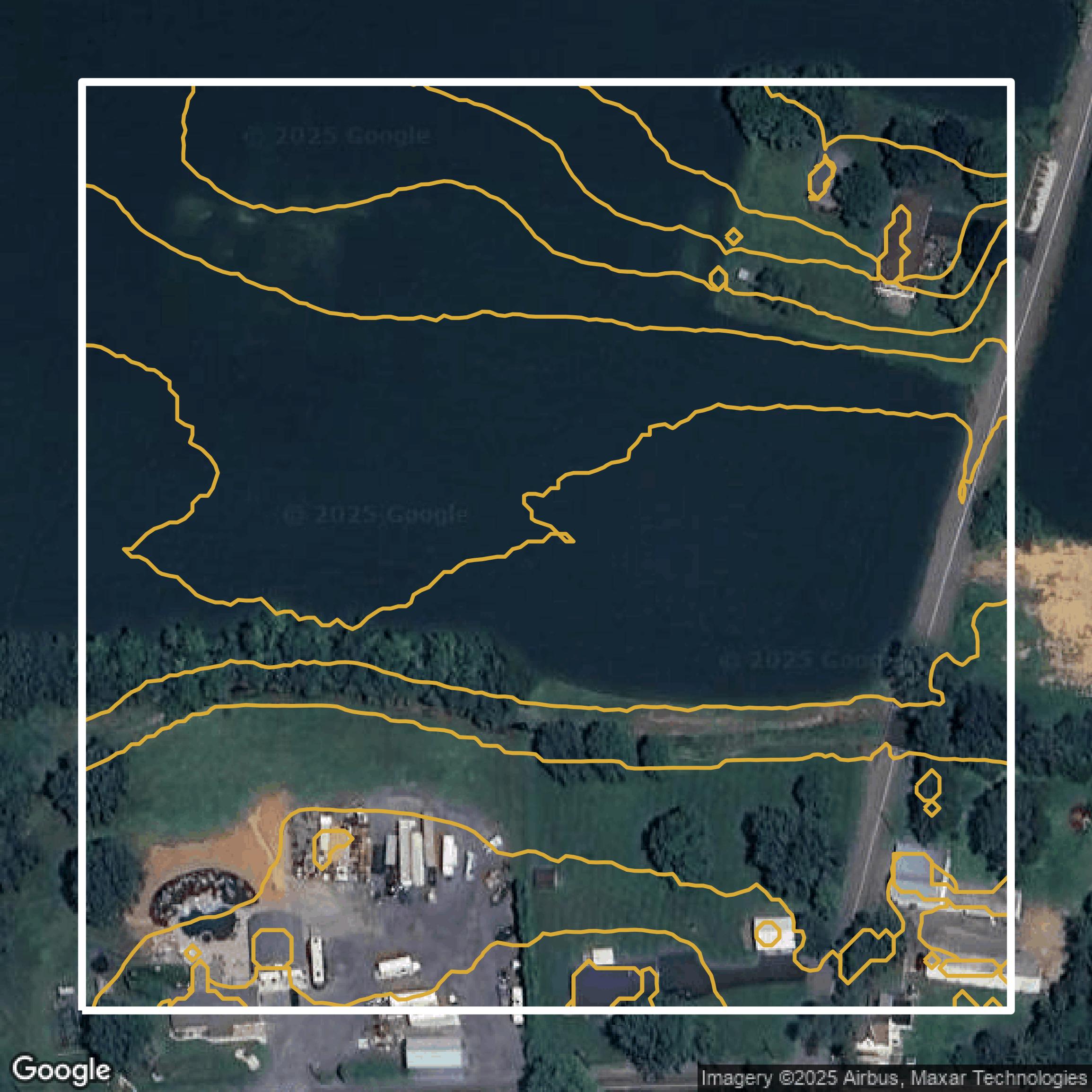This image shows a contour map in Lehigh County created using GIS data in Equator.