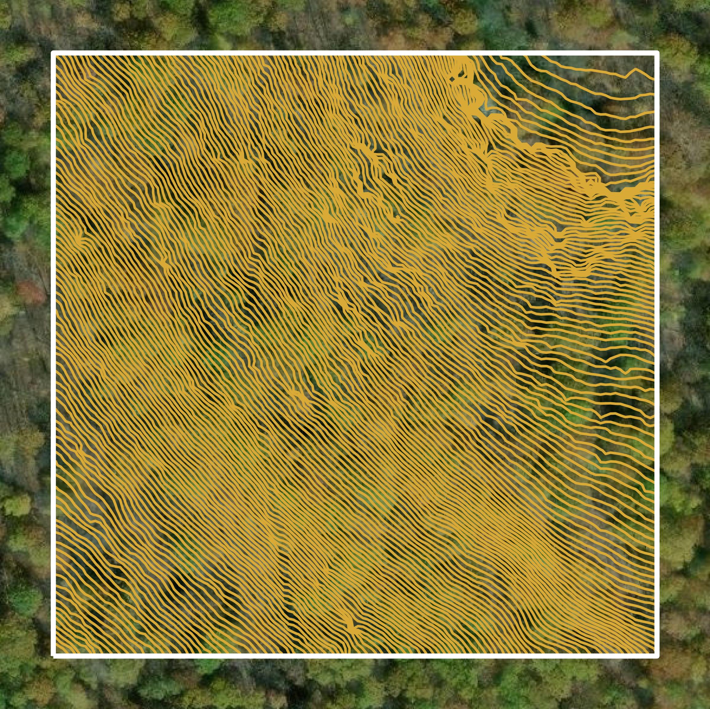 This image shows a contour map in Lycoming County created using GIS data in Equator.