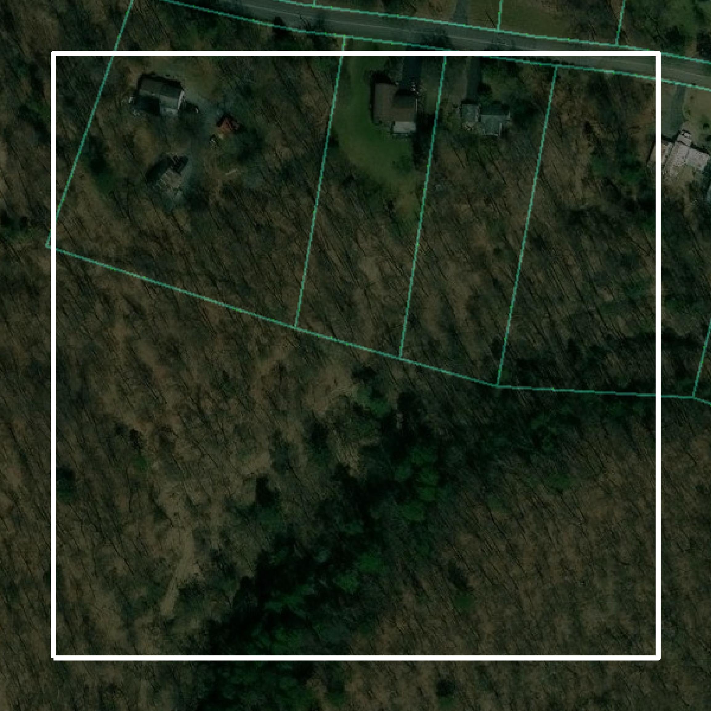 This image shows parcel and building data in Montour County created using GIS data in Equator.