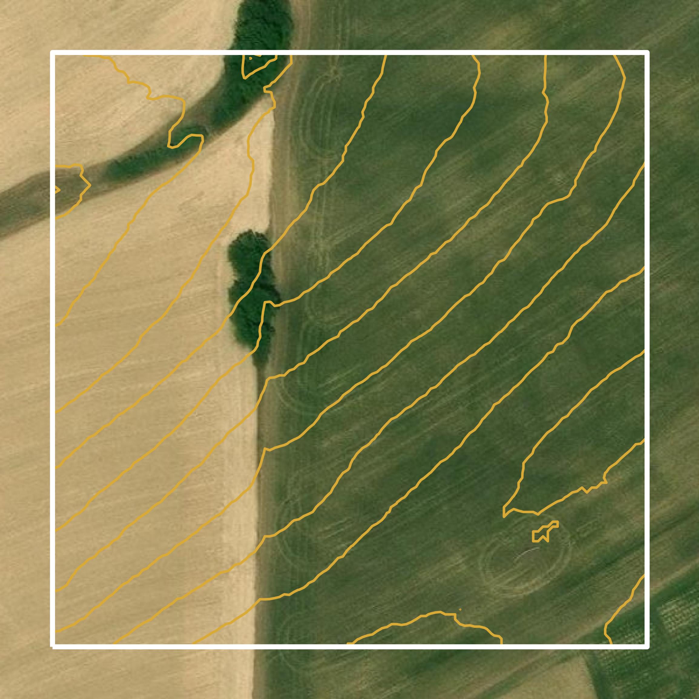 This image shows a contour map in Northampton County created using GIS data in Equator.