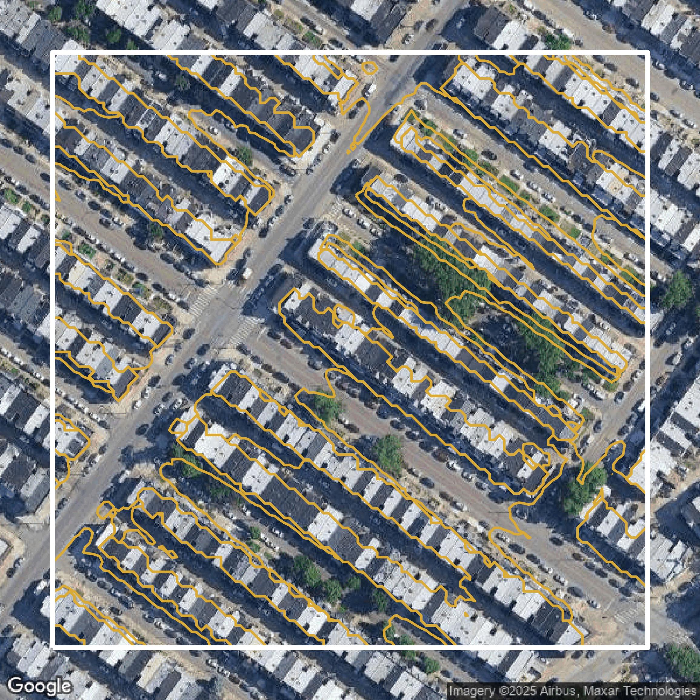 This image shows a contour map in Philadelphia County created using GIS data in Equator.