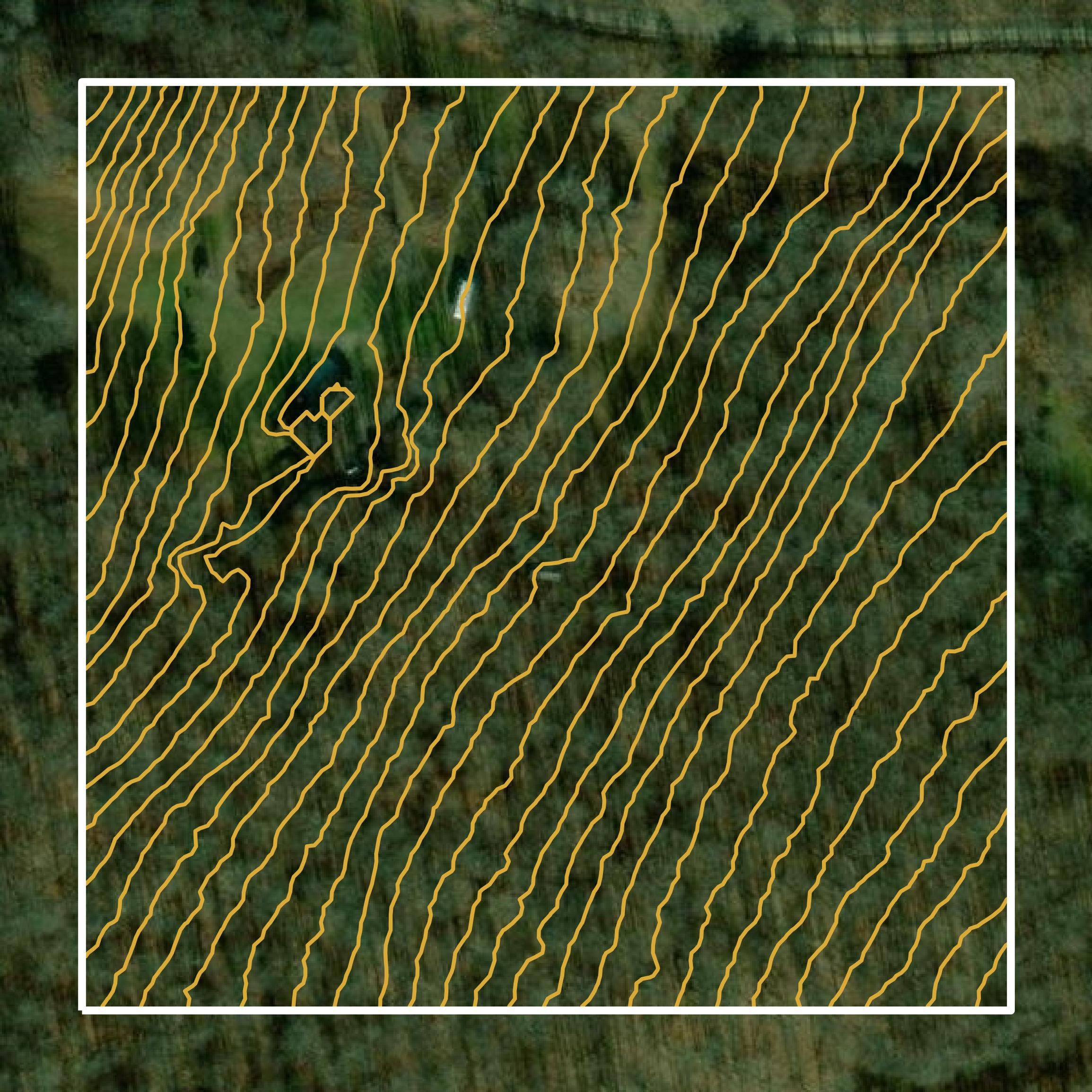 This image shows a contour map in Potter County created using GIS data in Equator.