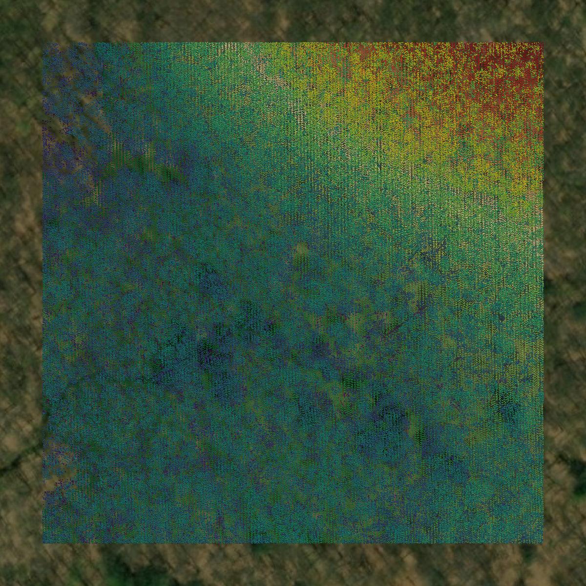 This image shows a LiDAR point cloud in Sullivan County created using GIS data in Equator.