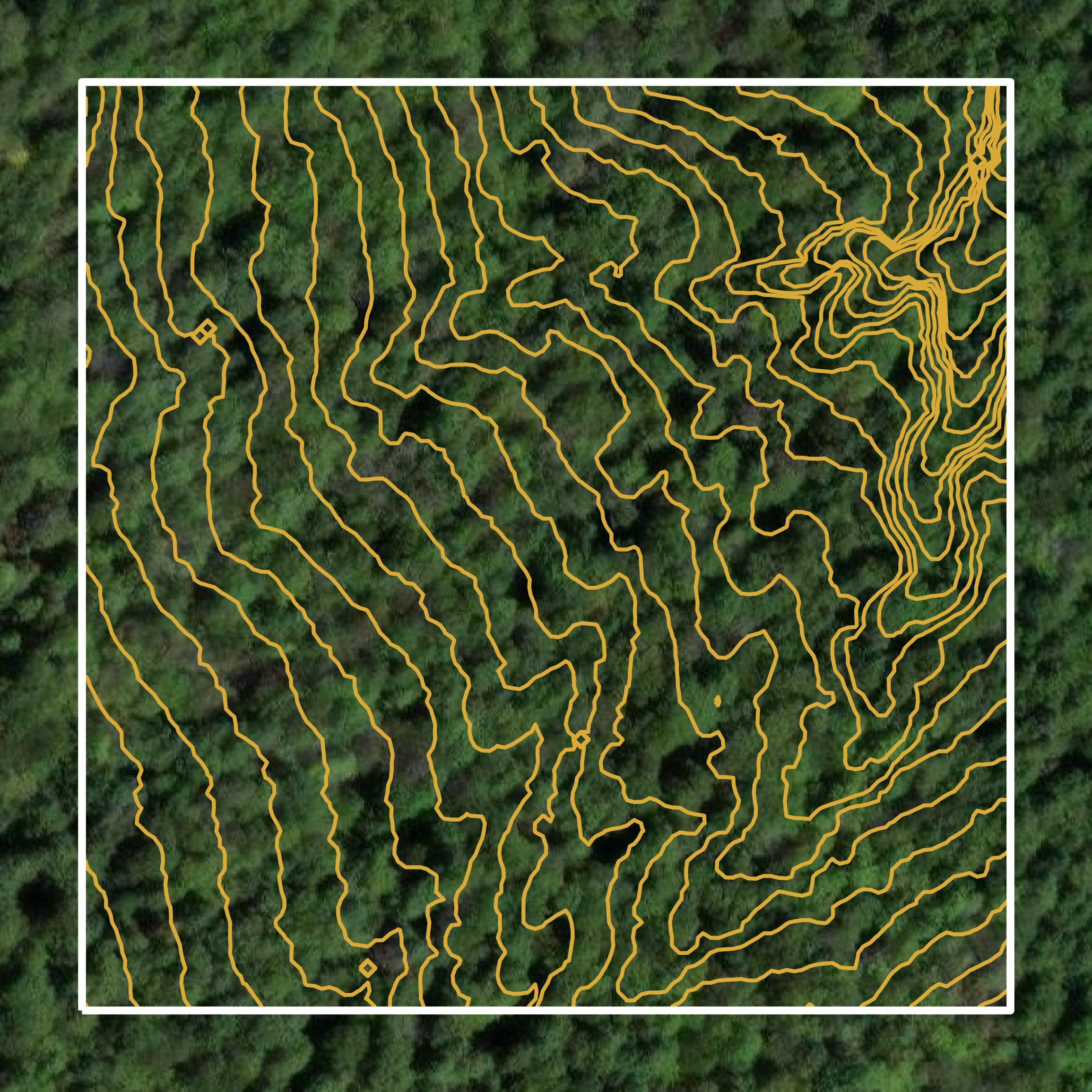 This image shows a contour map in Susquehanna County created using GIS data in Equator.