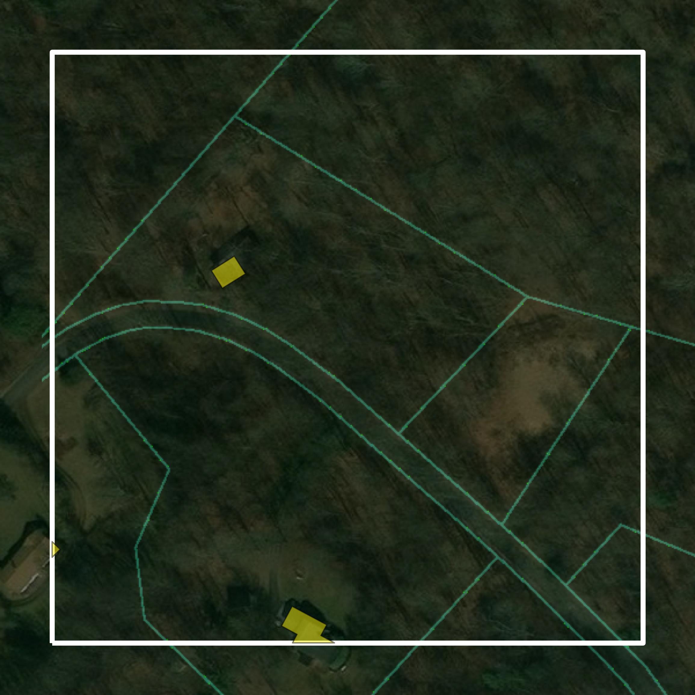 This image shows parcel and building data in Susquehanna County created using GIS data in Equator.