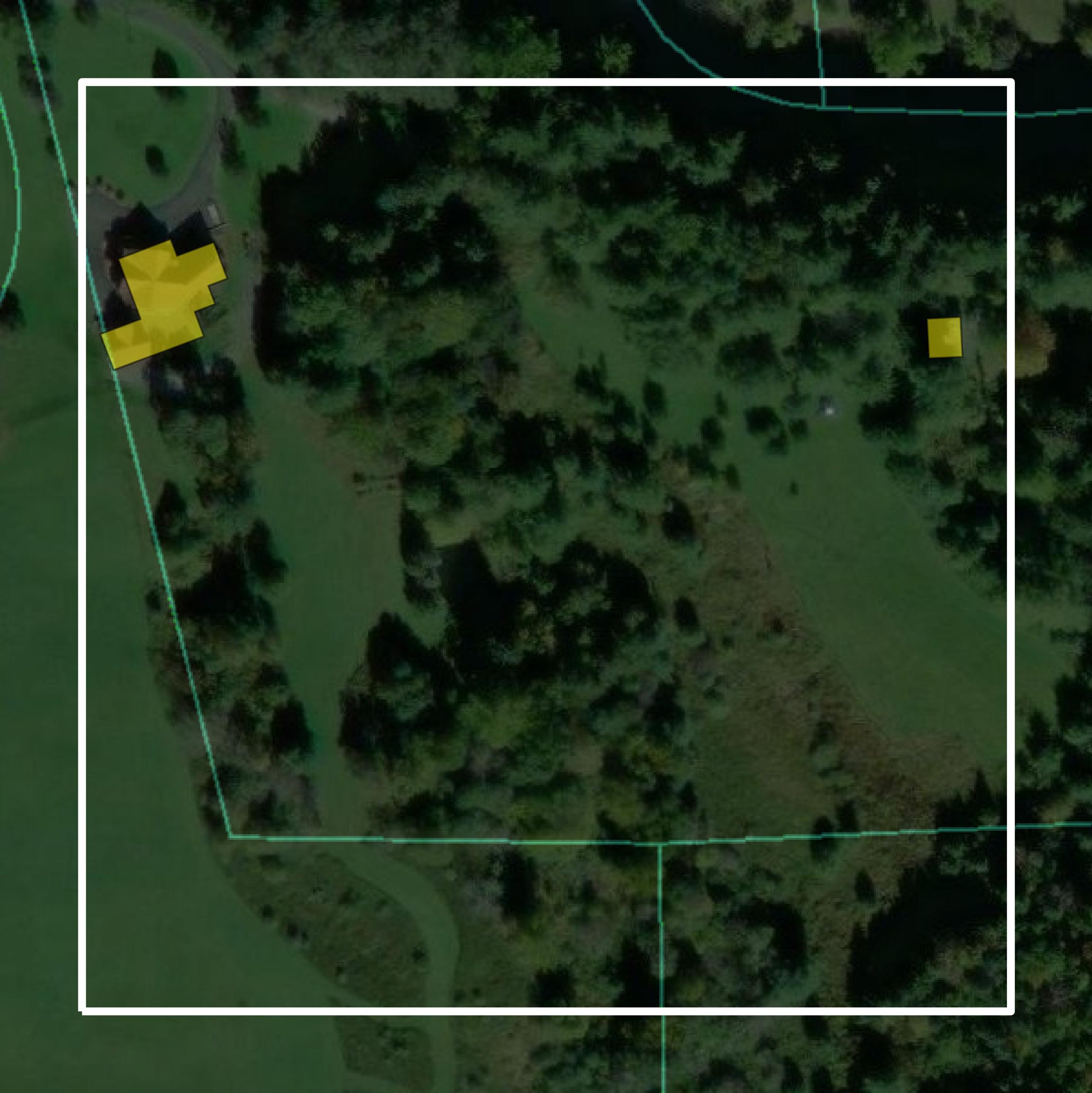 This image shows parcel and building data in Tioga County created using GIS data in Equator.