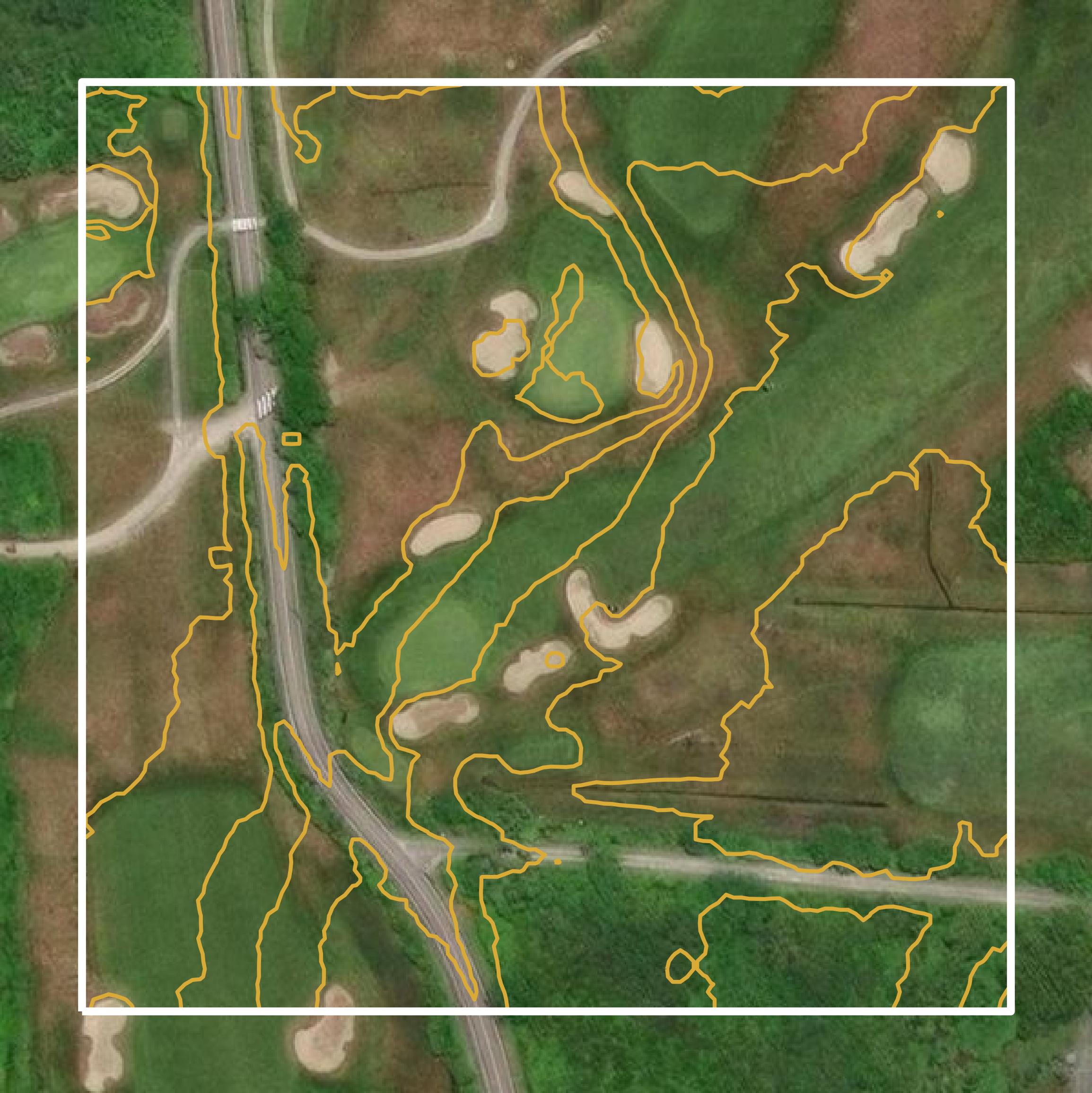 This image shows a contour map in Newport County created using GIS data in Equator.