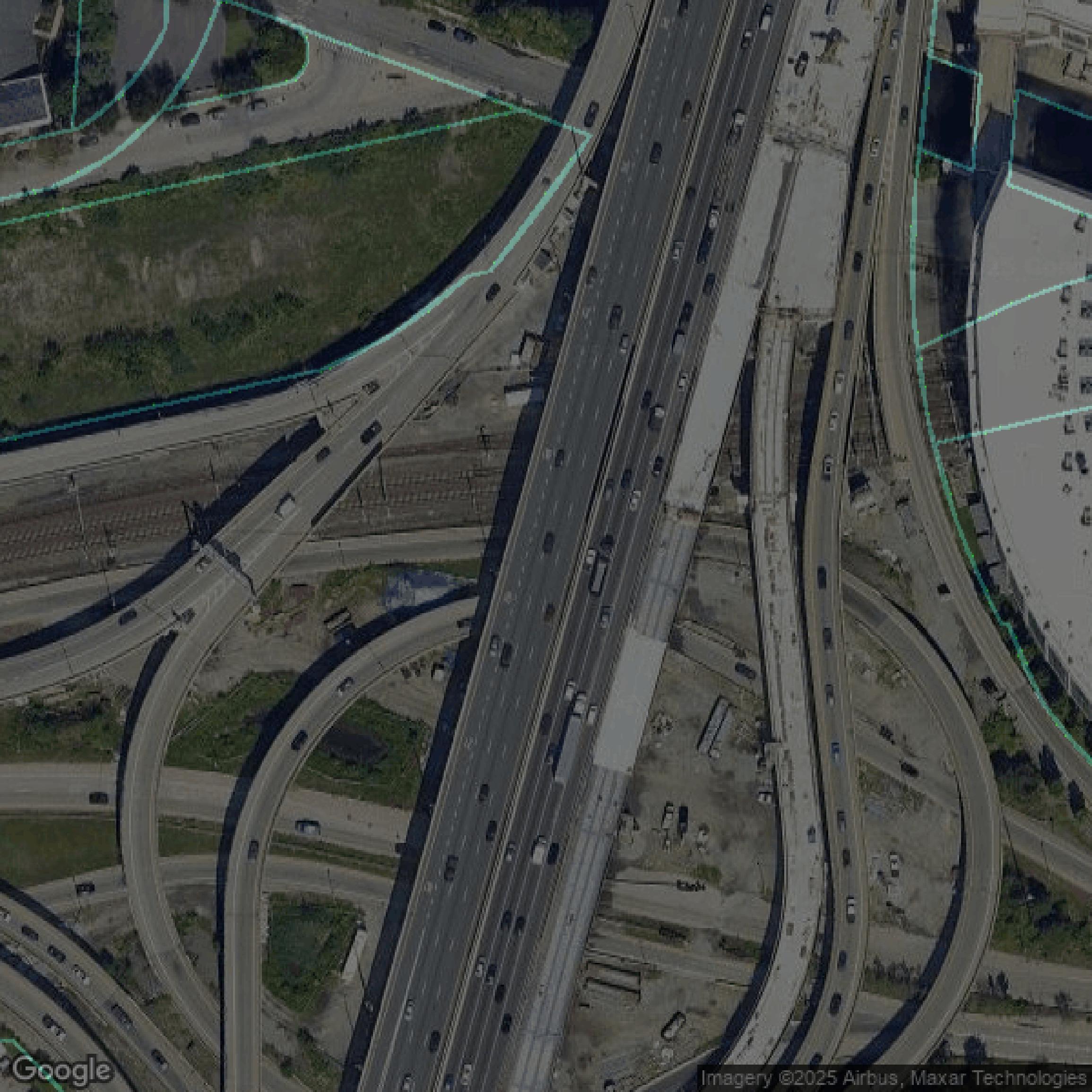This image shows parcel data in Providence County created using GIS data in Equator.