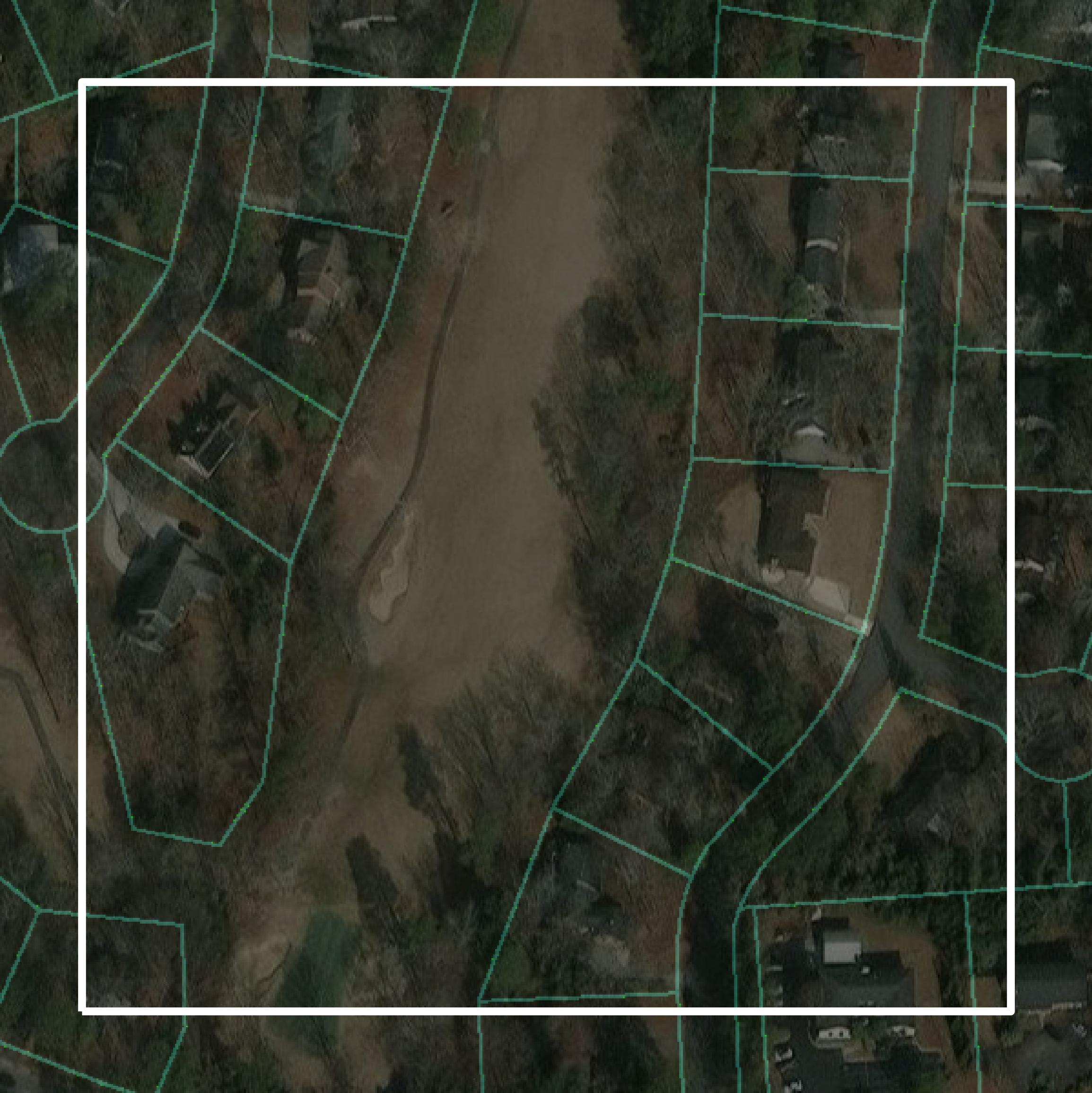 This image shows parcel and building data in Aiken County created using GIS data in Equator.