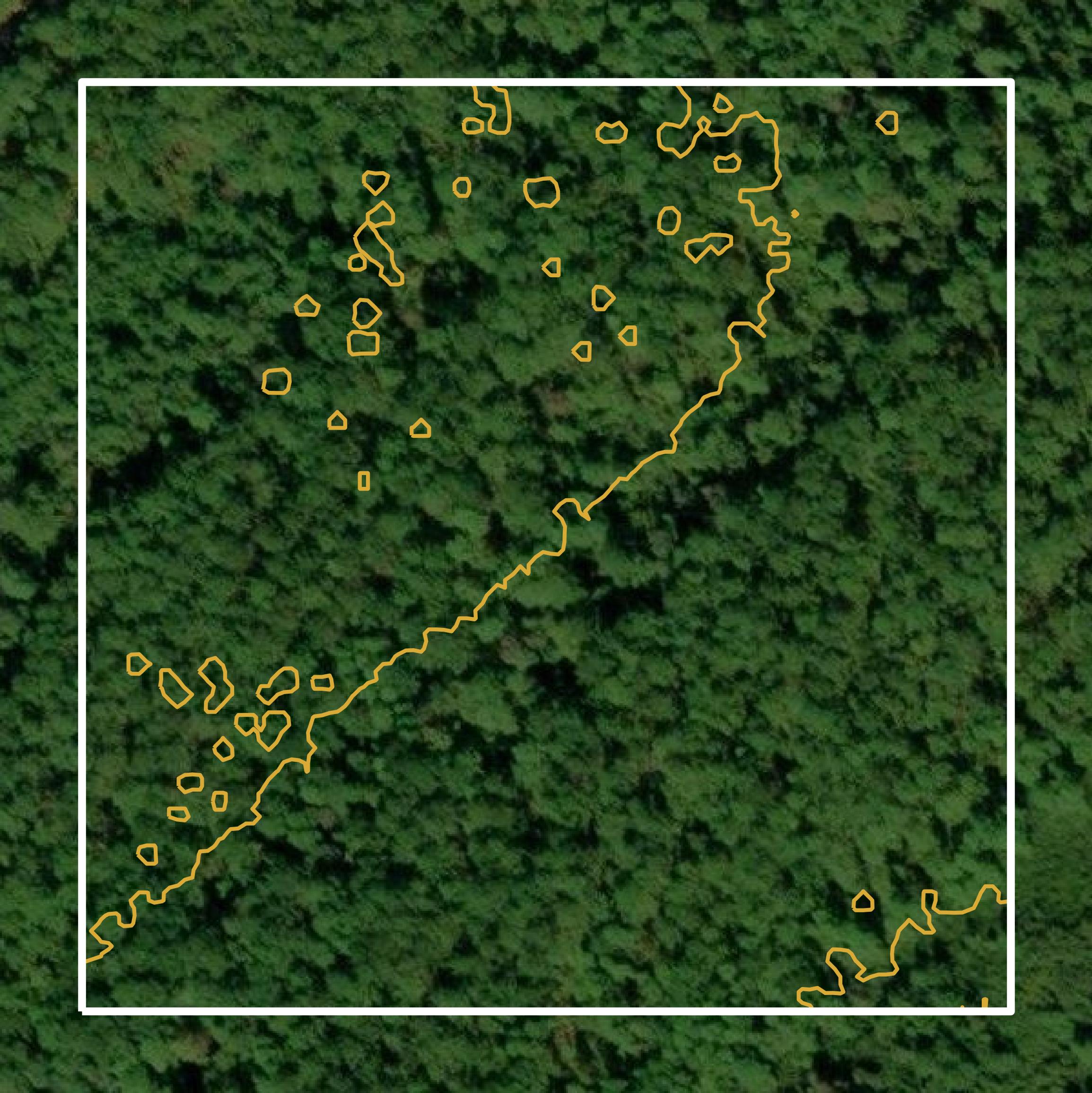 This image shows a contour map in Berkeley County created using GIS data in Equator.