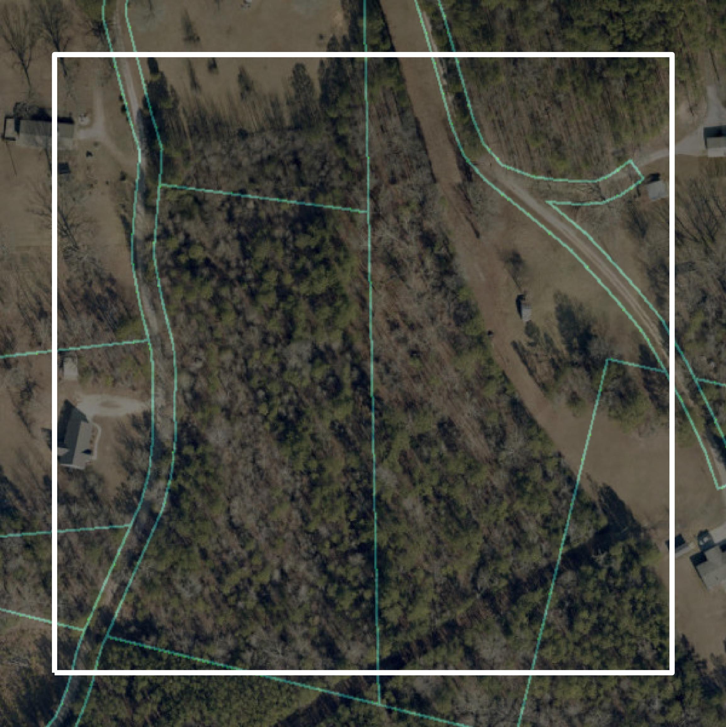 This image shows parcel and building data in Chester County created using GIS data in Equator.