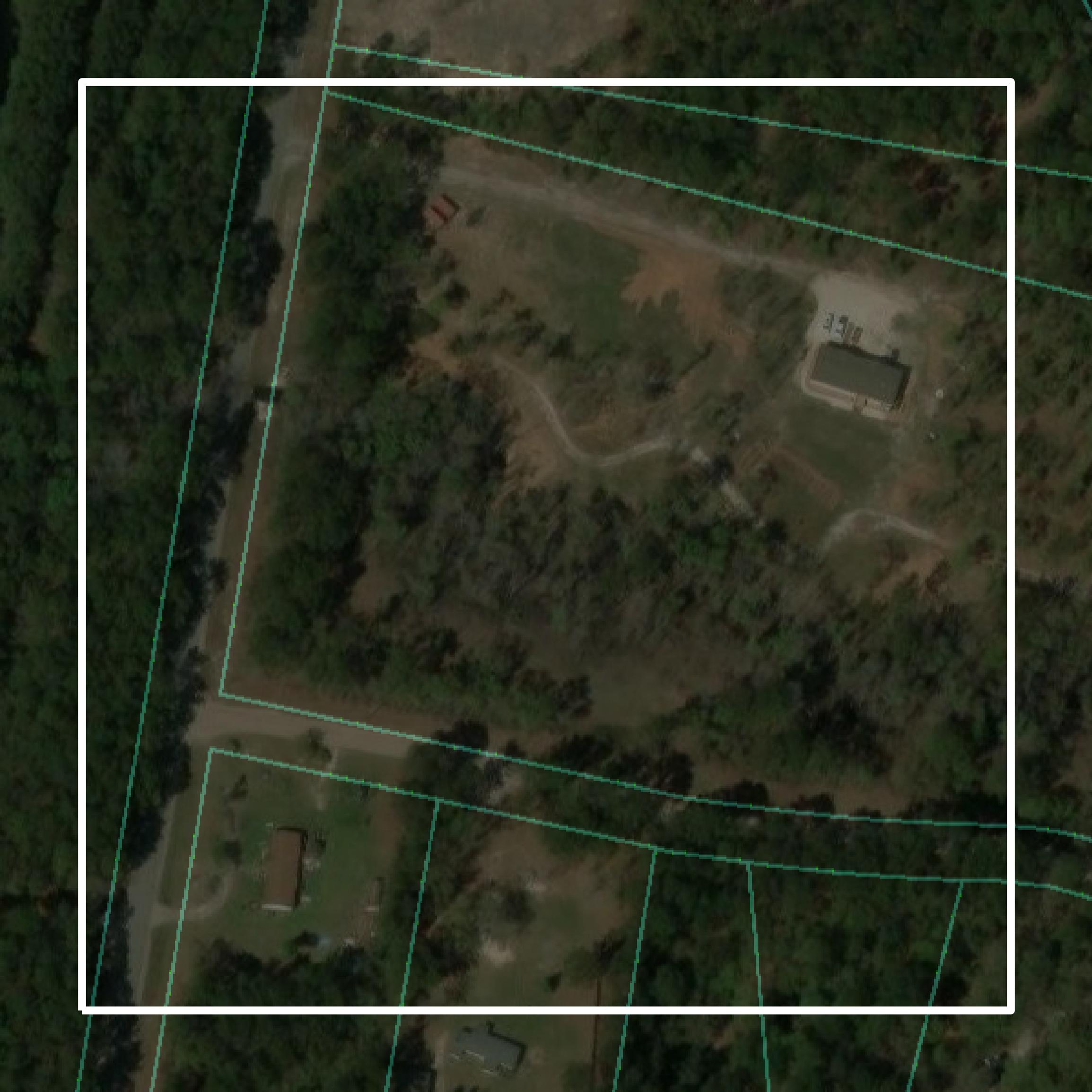 This image shows parcel and building data in Colleton County created using GIS data in Equator.