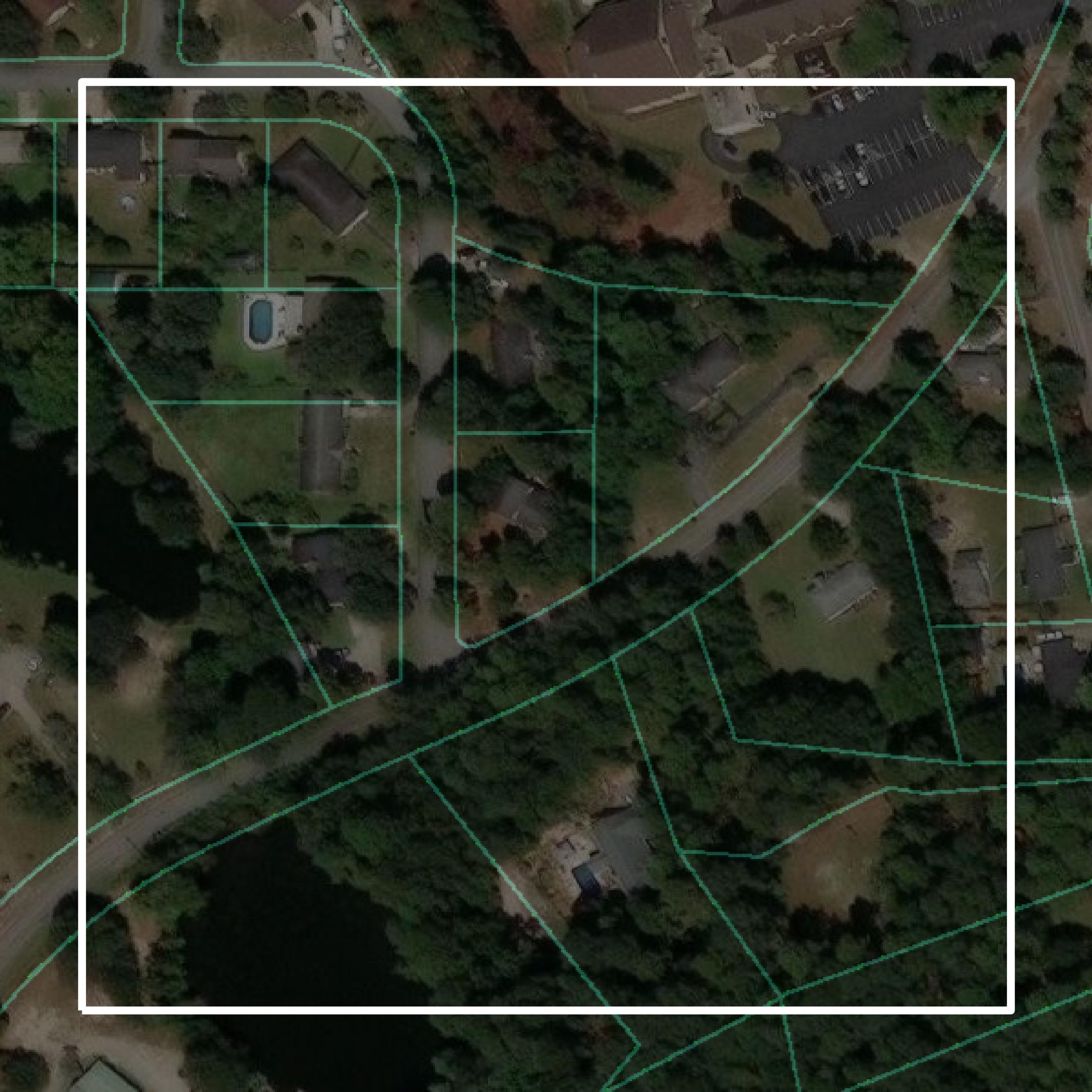 This image shows parcel and building data in Lexington County created using GIS data in Equator.