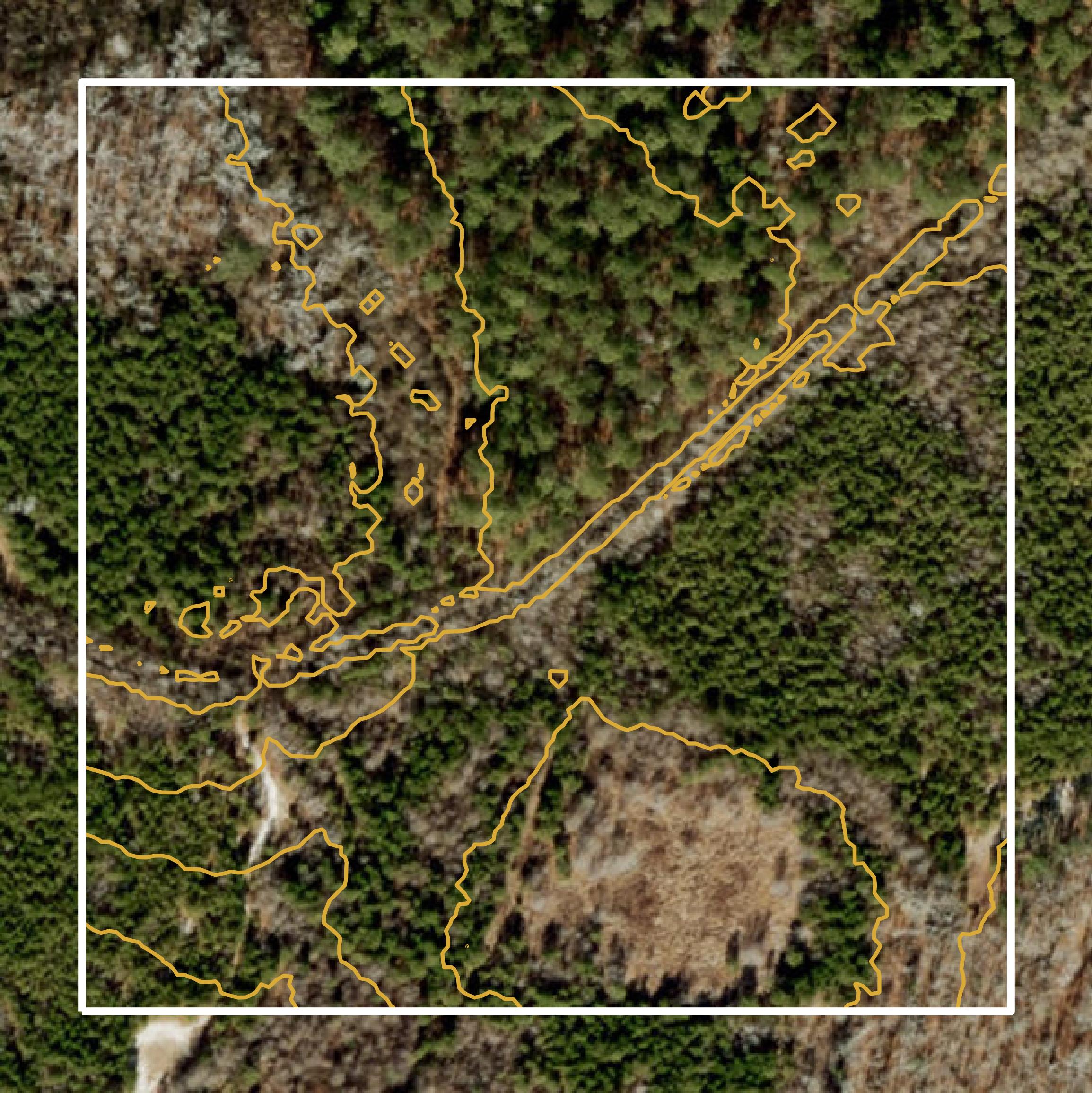 This image shows a contour map in Marlboro County created using GIS data in Equator.