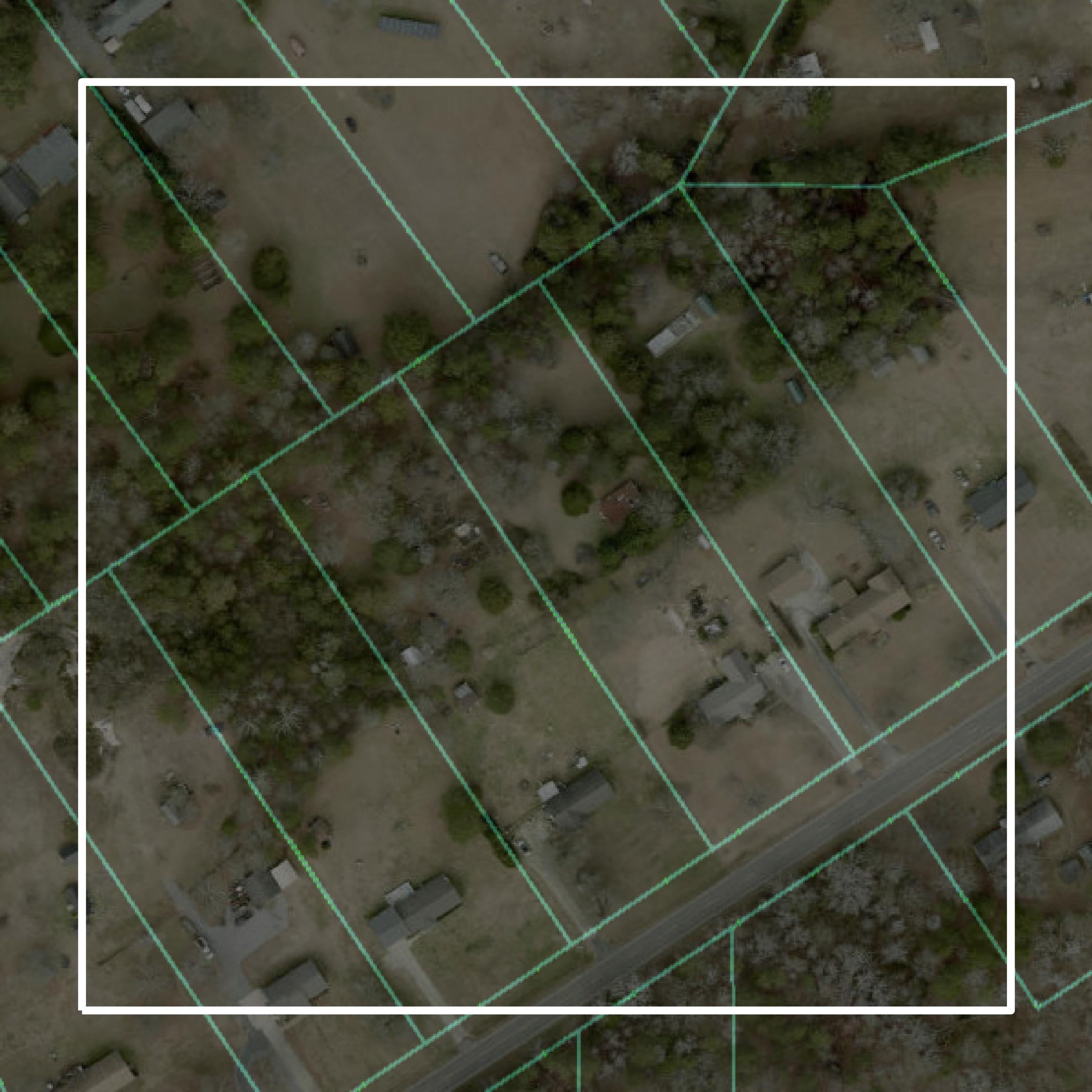 This image shows parcel and building data in York County created using GIS data in Equator.