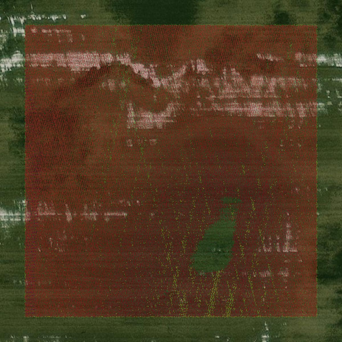 This image shows a LiDAR point cloud in Beadle County created using GIS data in Equator.
