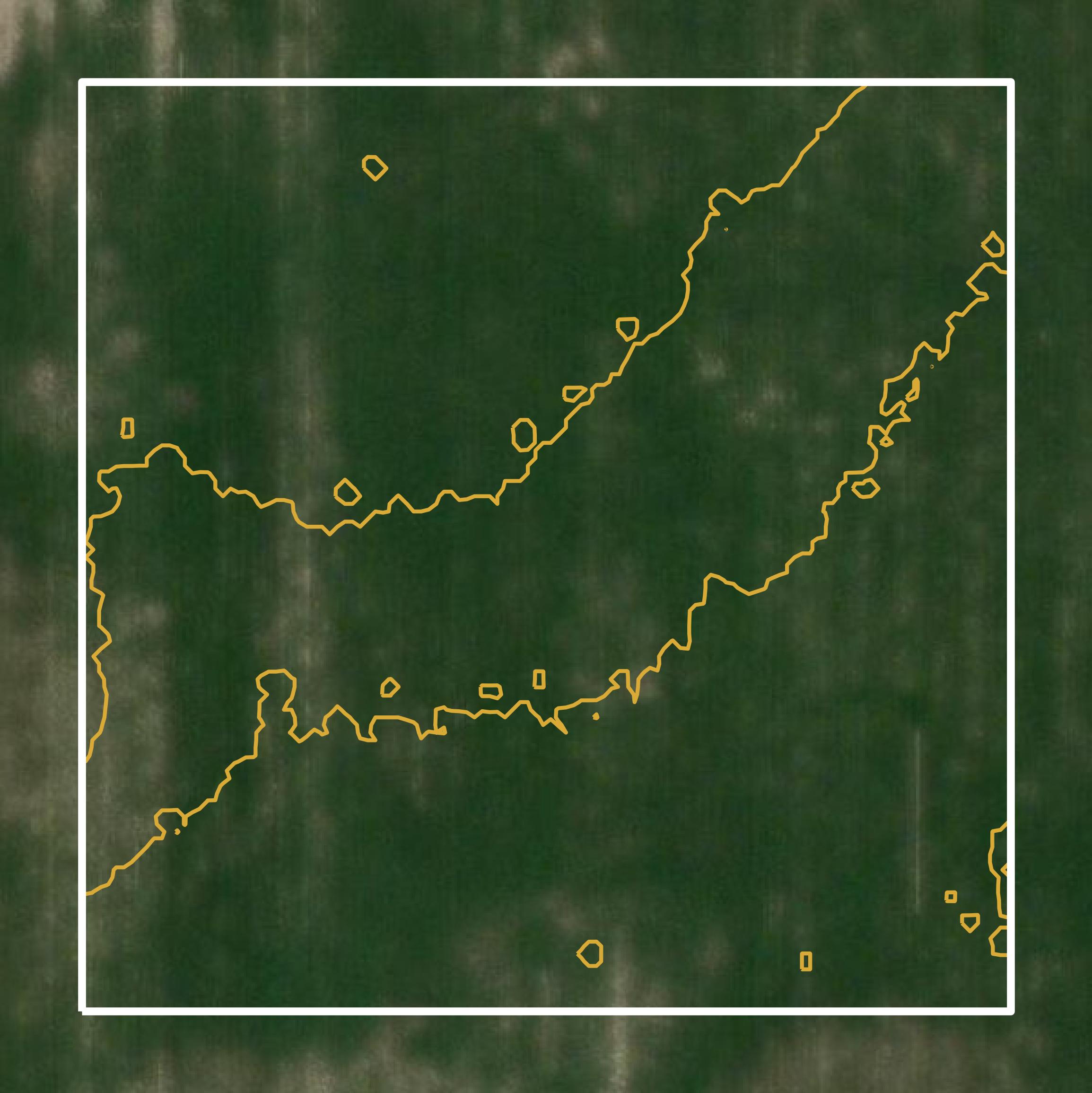 This image shows a contour map in Buffalo County created using GIS data in Equator.