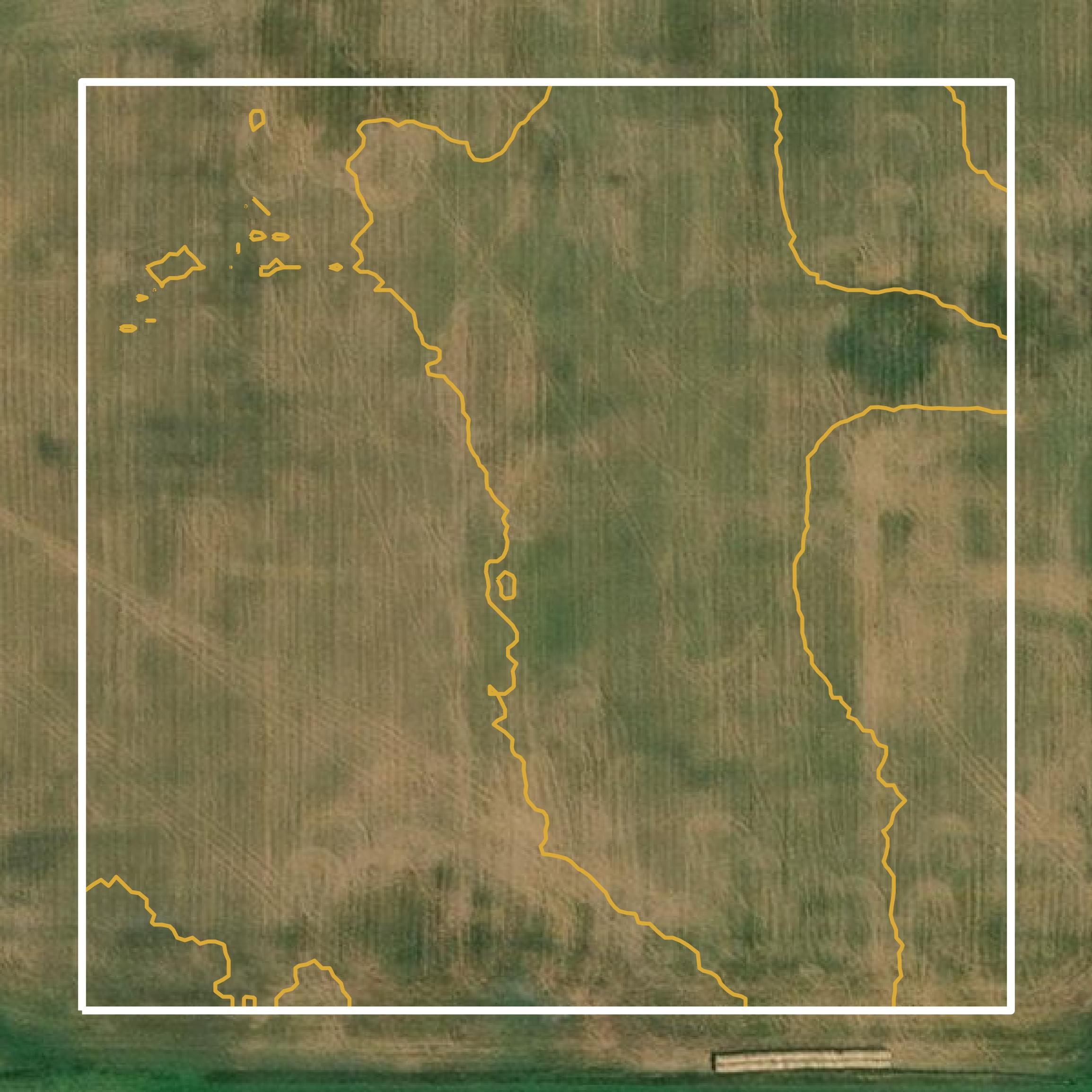This image shows a contour map in Clark County created using GIS data in Equator.