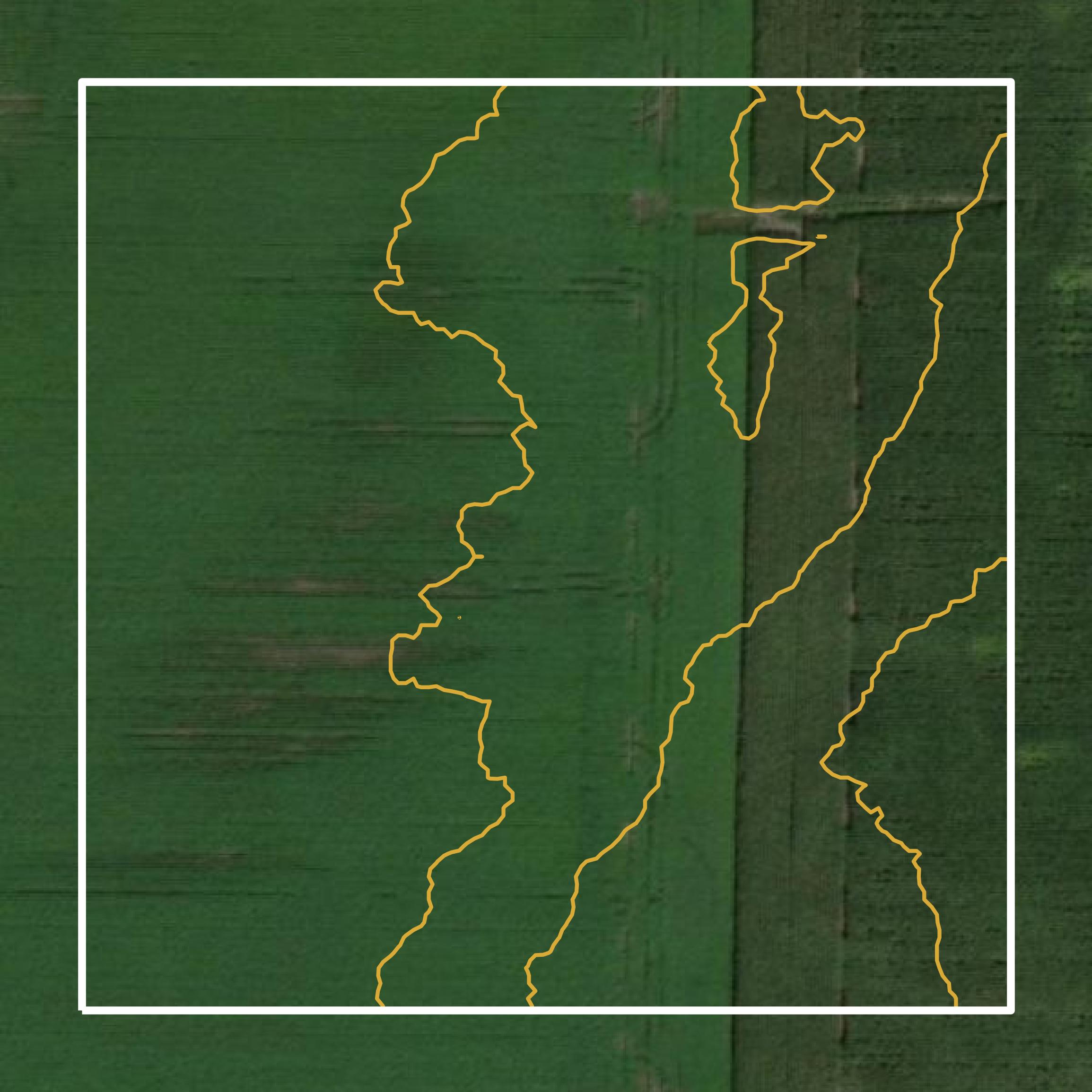 This image shows a contour map in Codington County created using GIS data in Equator.